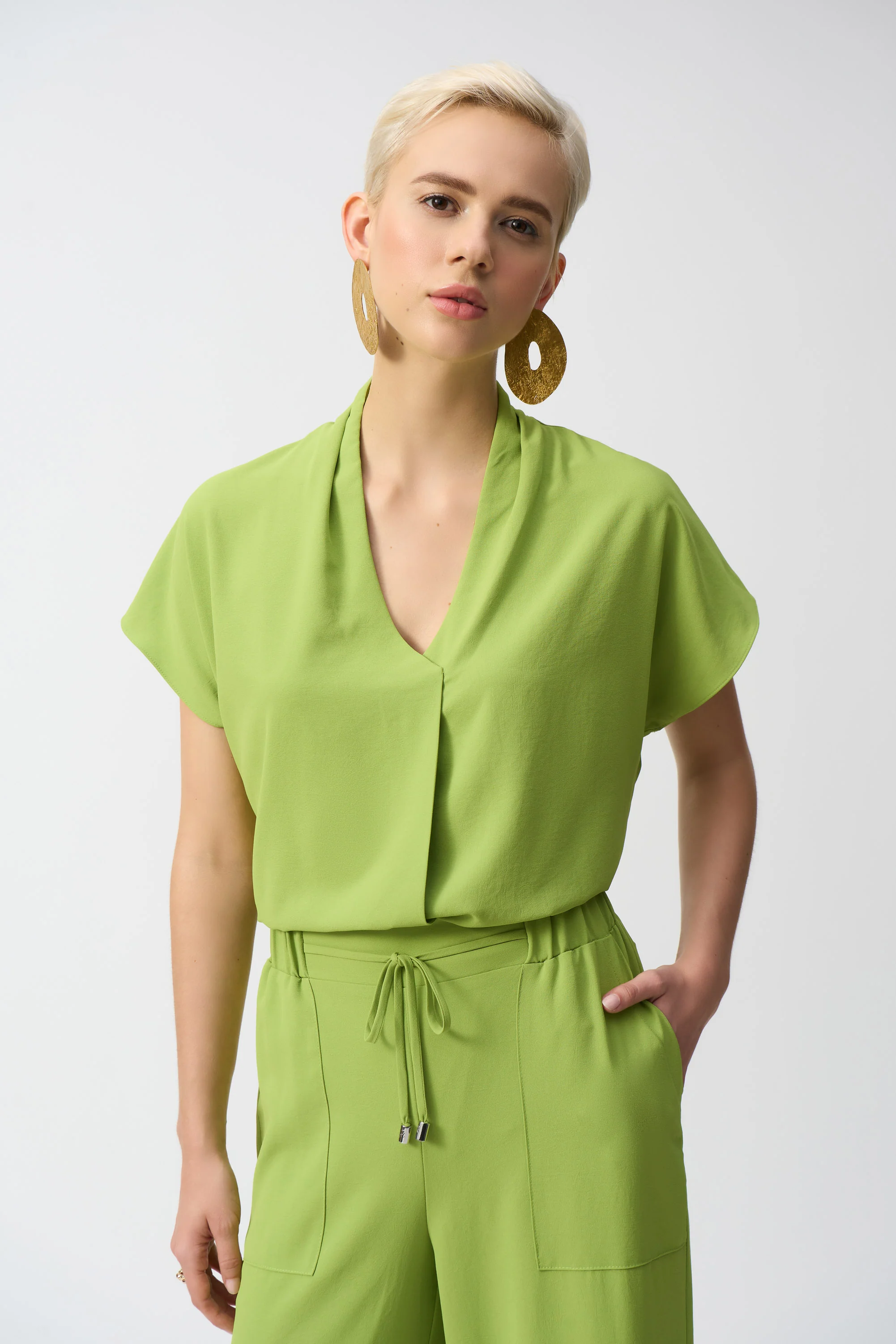 Joseph Ribkoff Textured Straight Top Style 251087 - Image 2