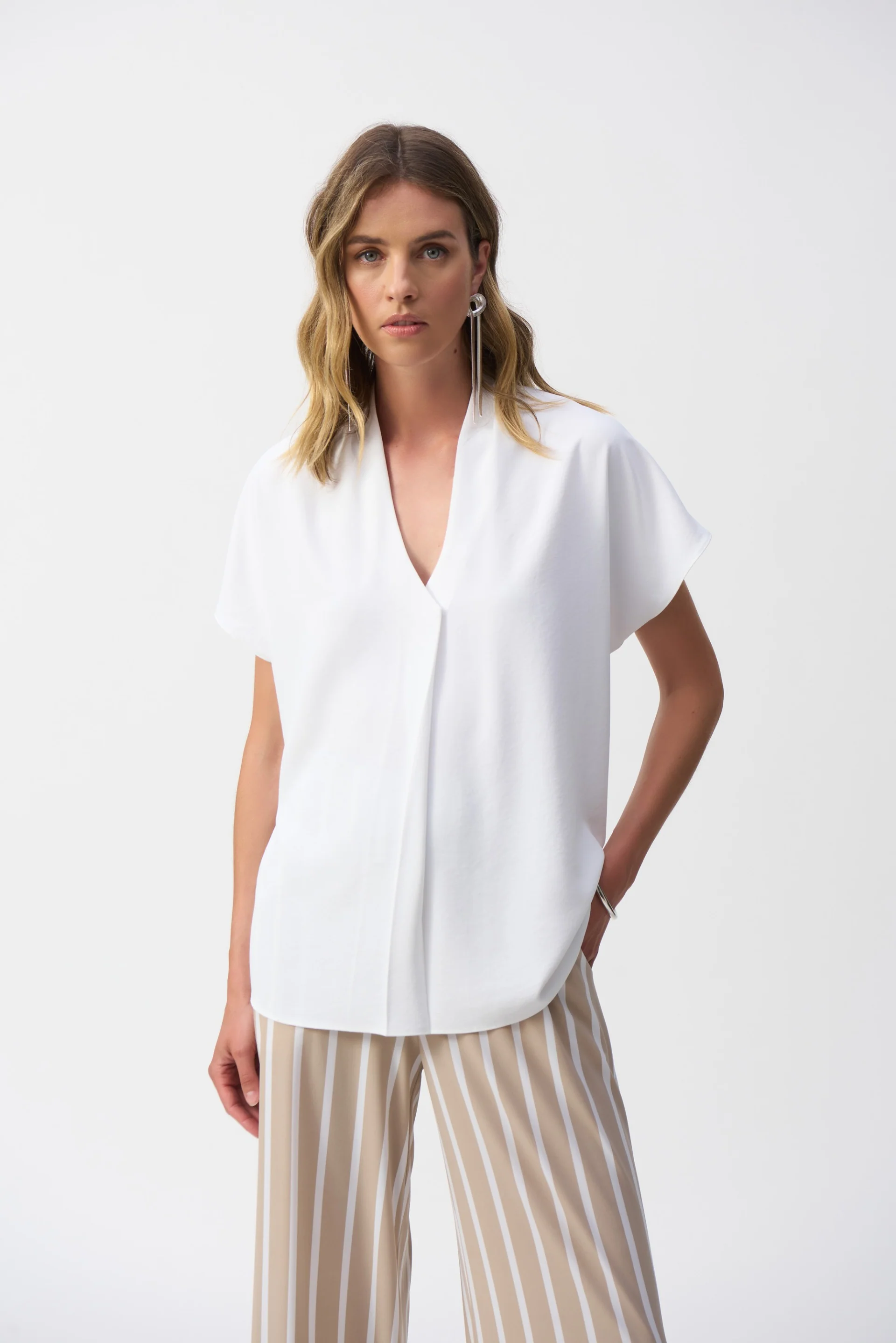 Joseph Ribkoff Textured Straight Top Style 251087 - Image 4