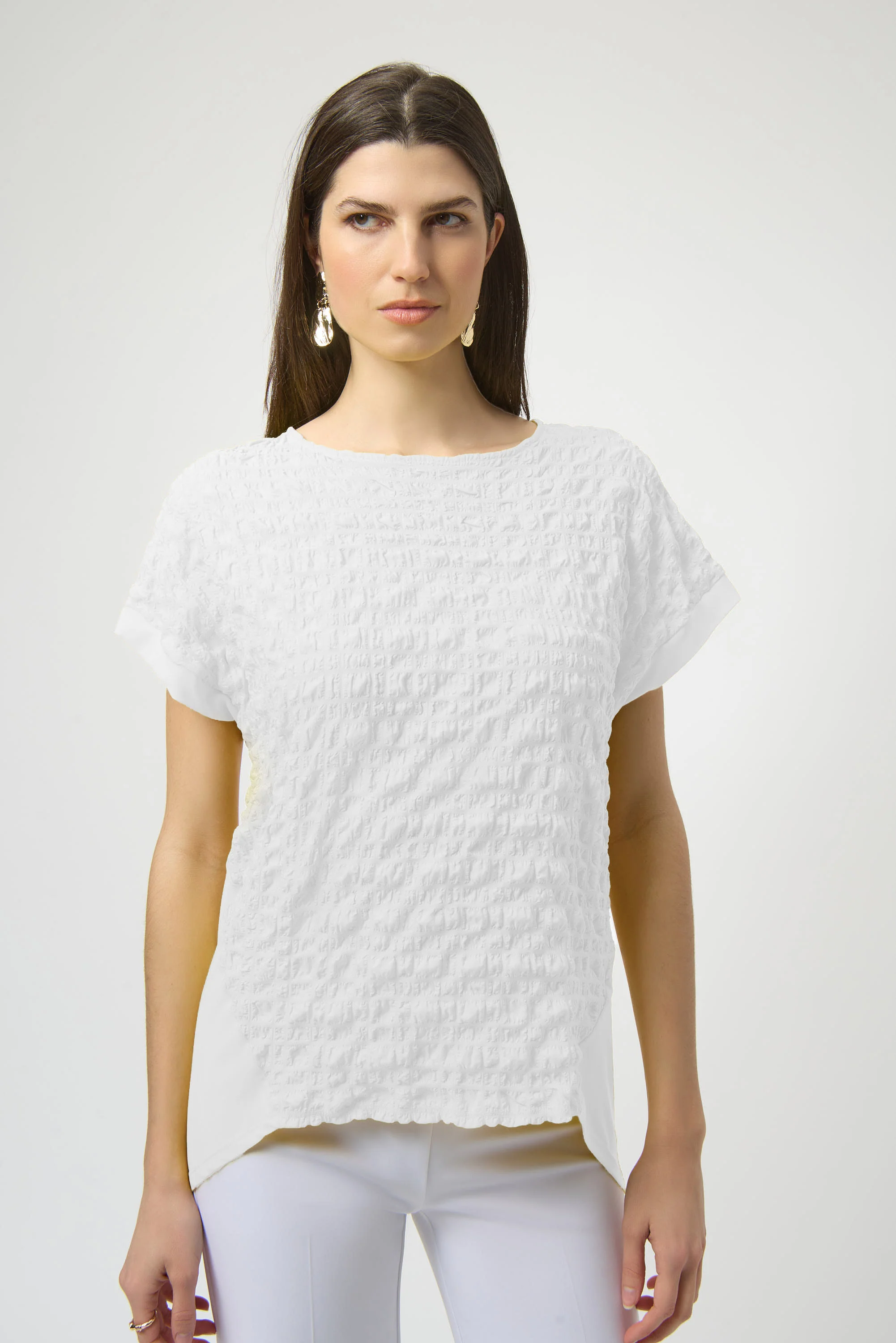 Joseph Ribkoff Textured Straight Top Style 252213