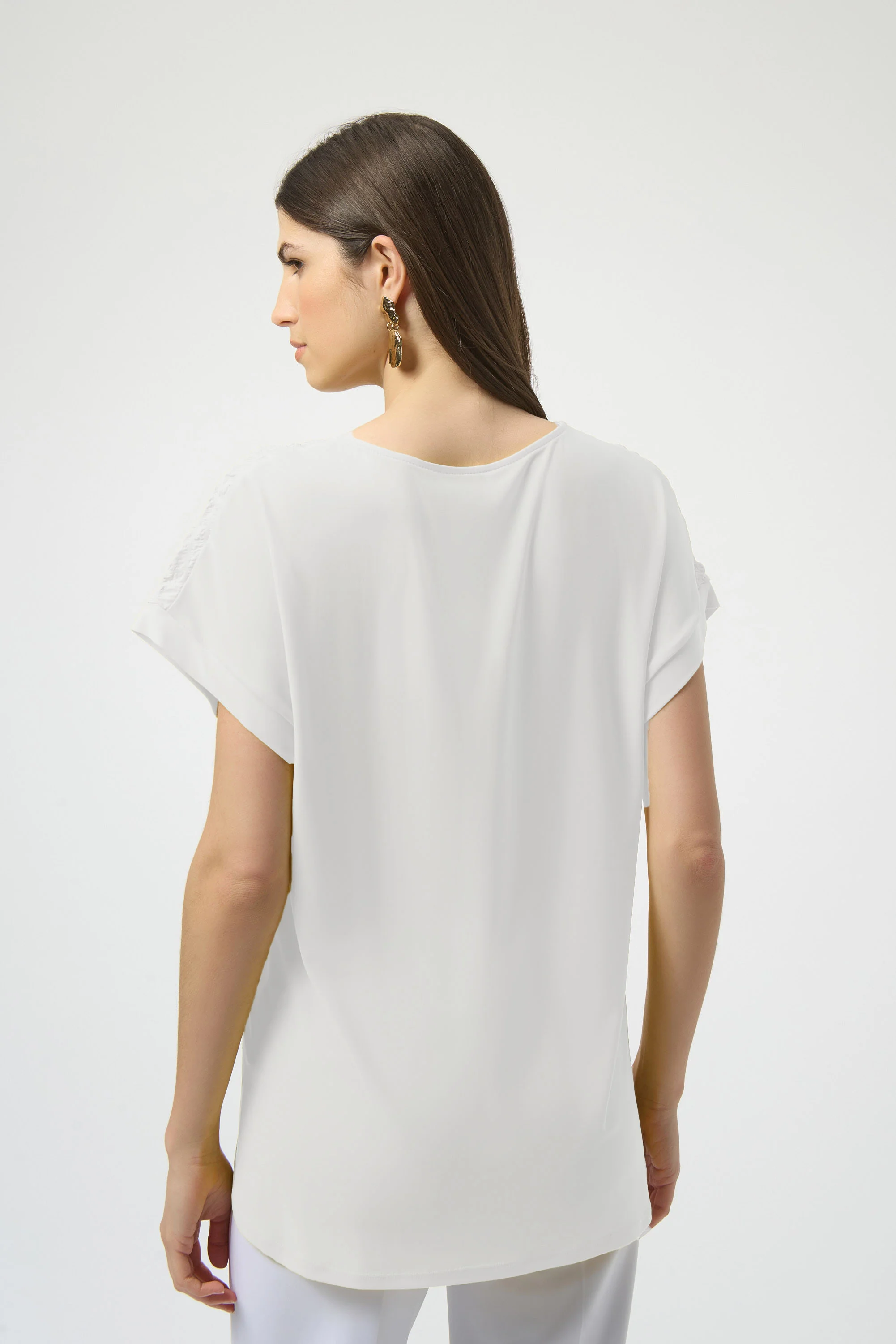 Joseph Ribkoff Textured Straight Top Style 252213 - Image 2