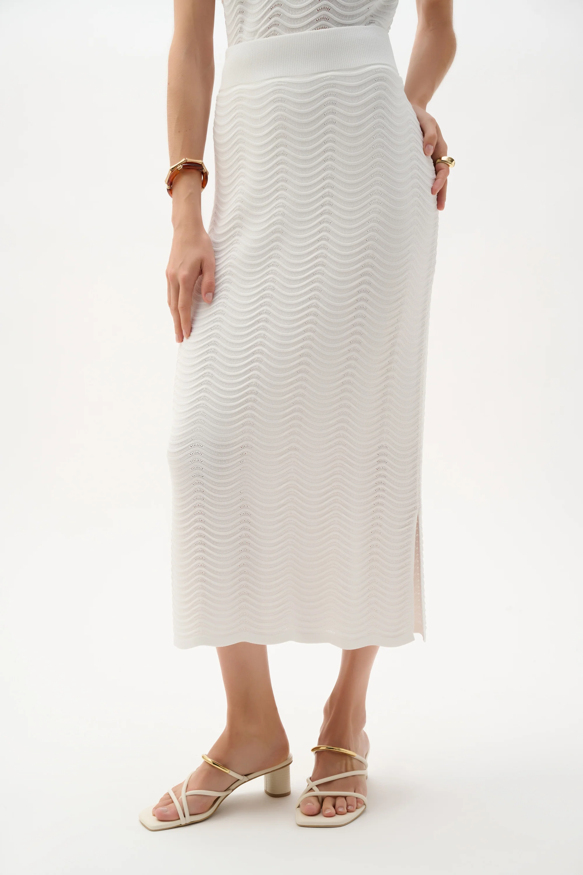 Joseph Ribkoff Textured Sweater Knit Pencil Skirt Style 262927 - Image 4