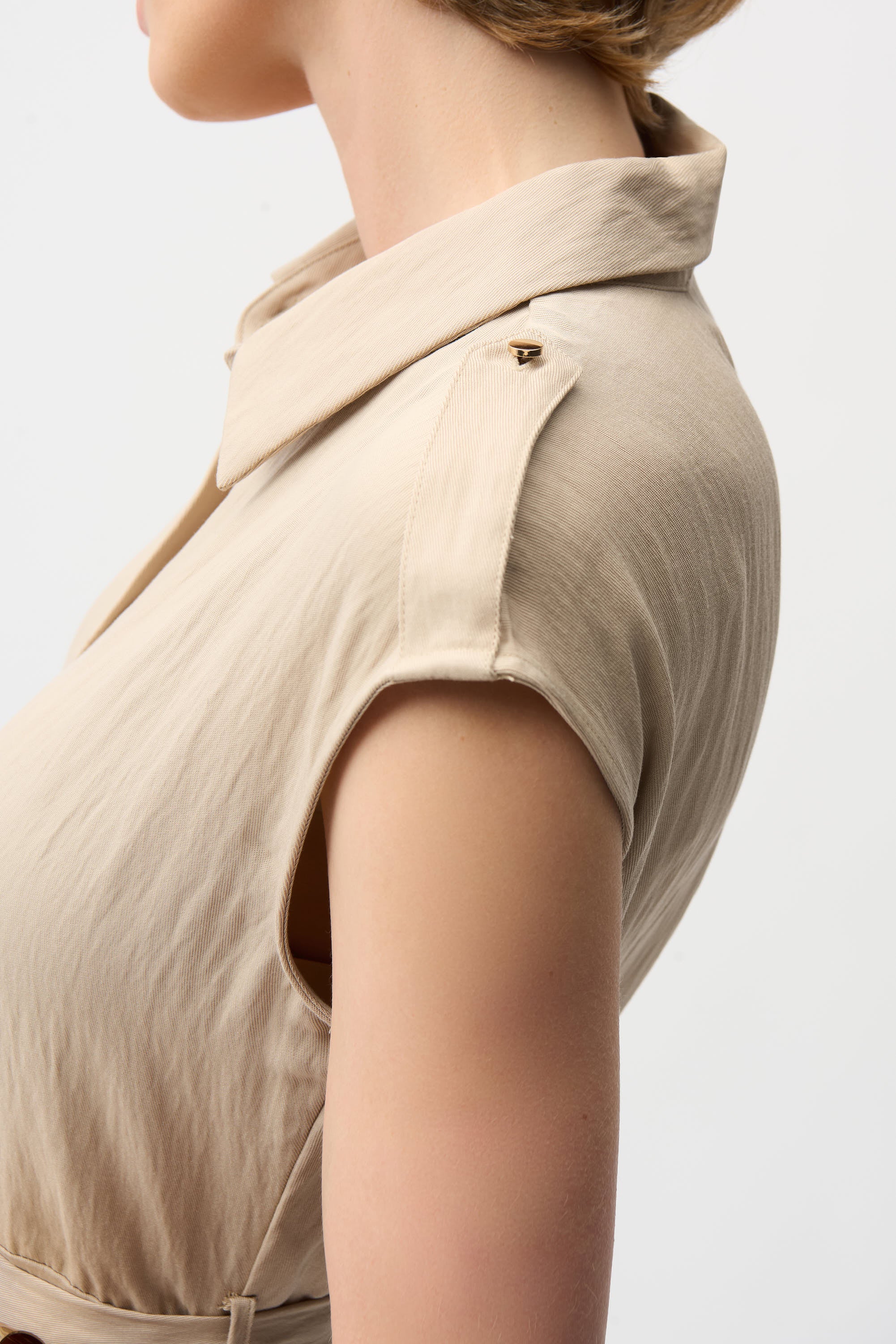 Joseph Ribkoff Textured Woven Shirt Dress with Sash Style 261935 - Image 3