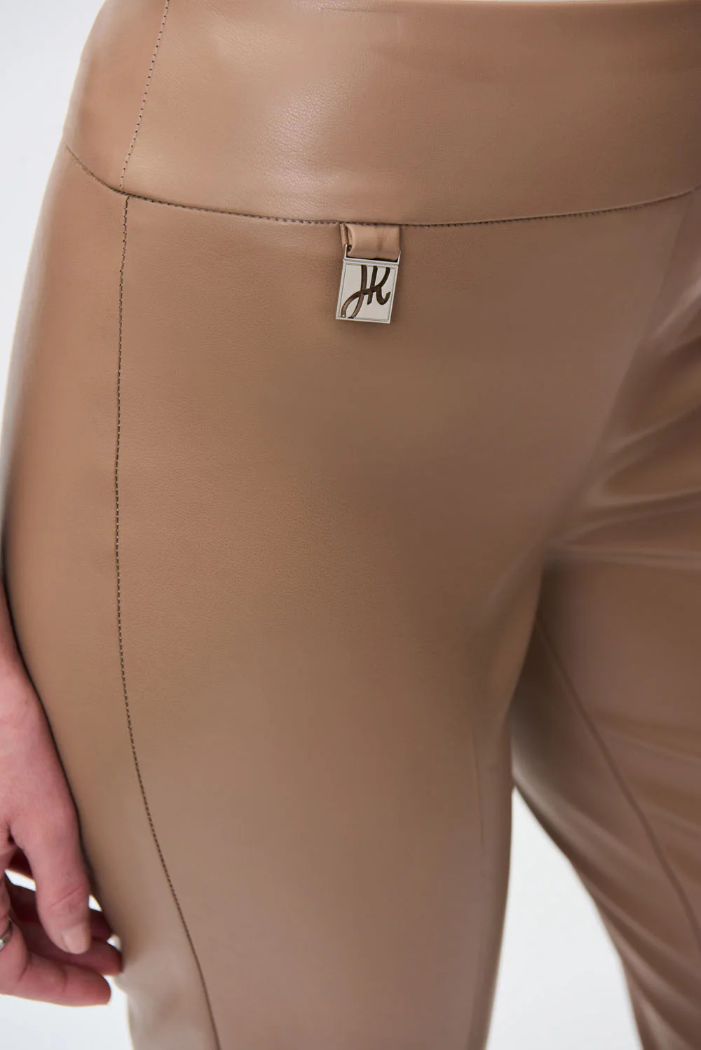 Joseph Ribkoff Tiger's Eye Leatherette Pants Style 231151 - Image 2
