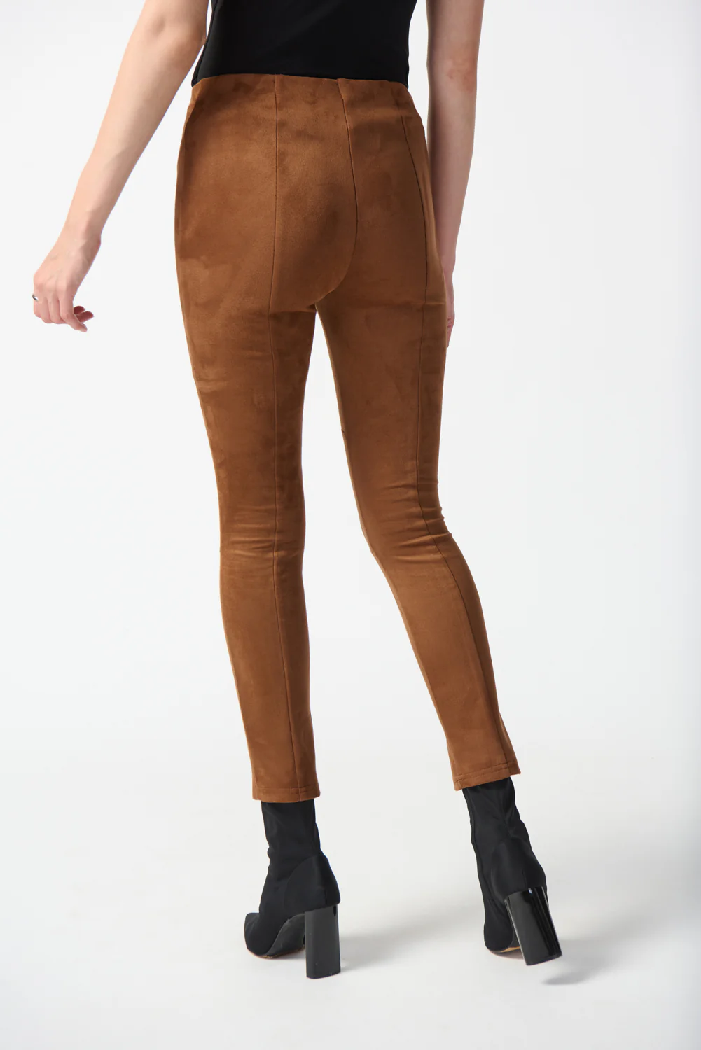 Joseph Ribkoff Toffee Leggings With Knee Cuts Style 234234 - Image 2