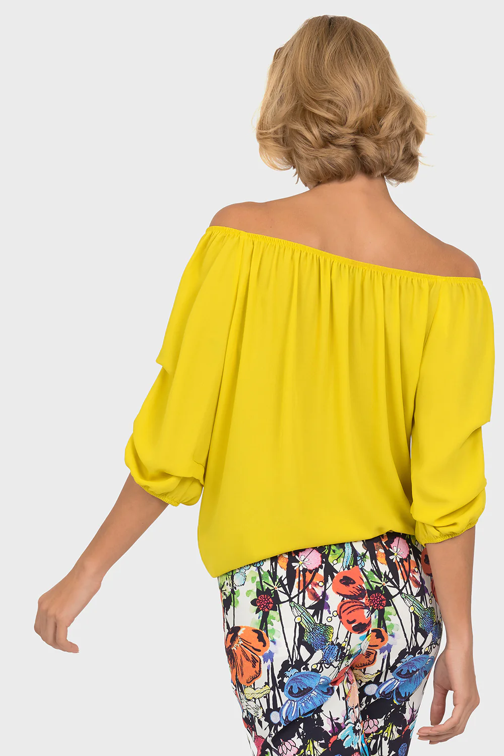 Joseph Ribkoff Top Chartreuse Style 191257 - Image 2