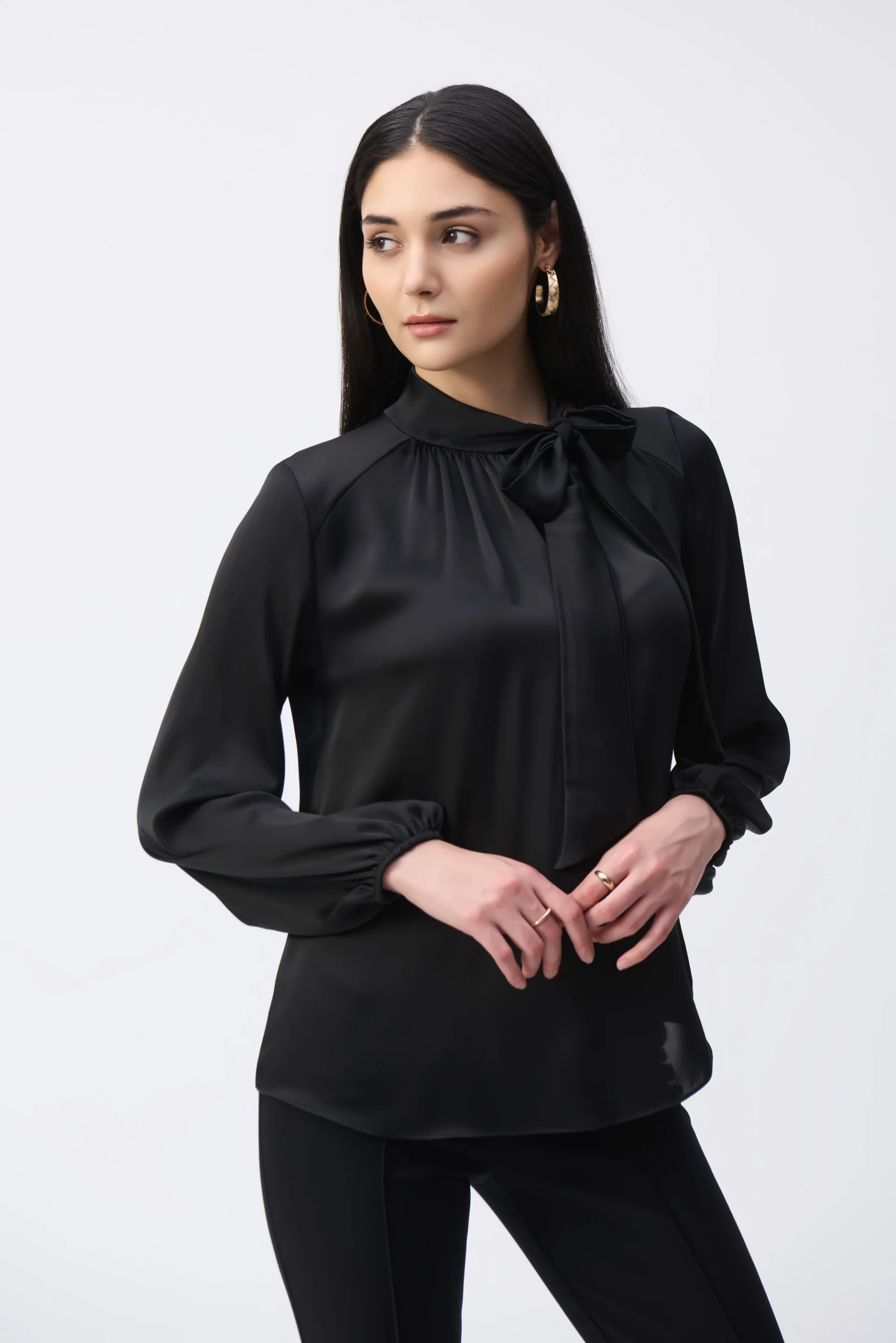 Joseph Ribkoff Top With Bow Neckline Style 243022