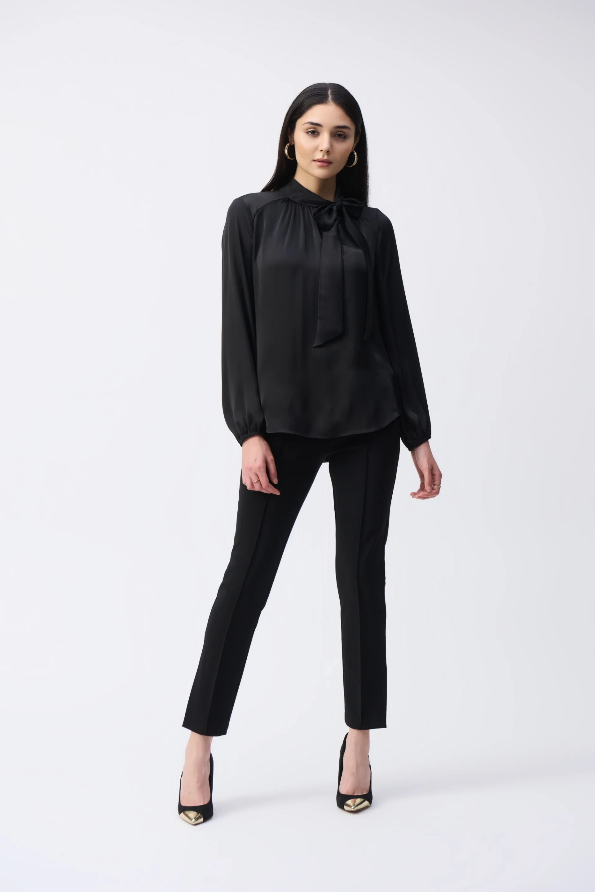 Joseph Ribkoff Top With Bow Neckline Style 243022 - Image 4
