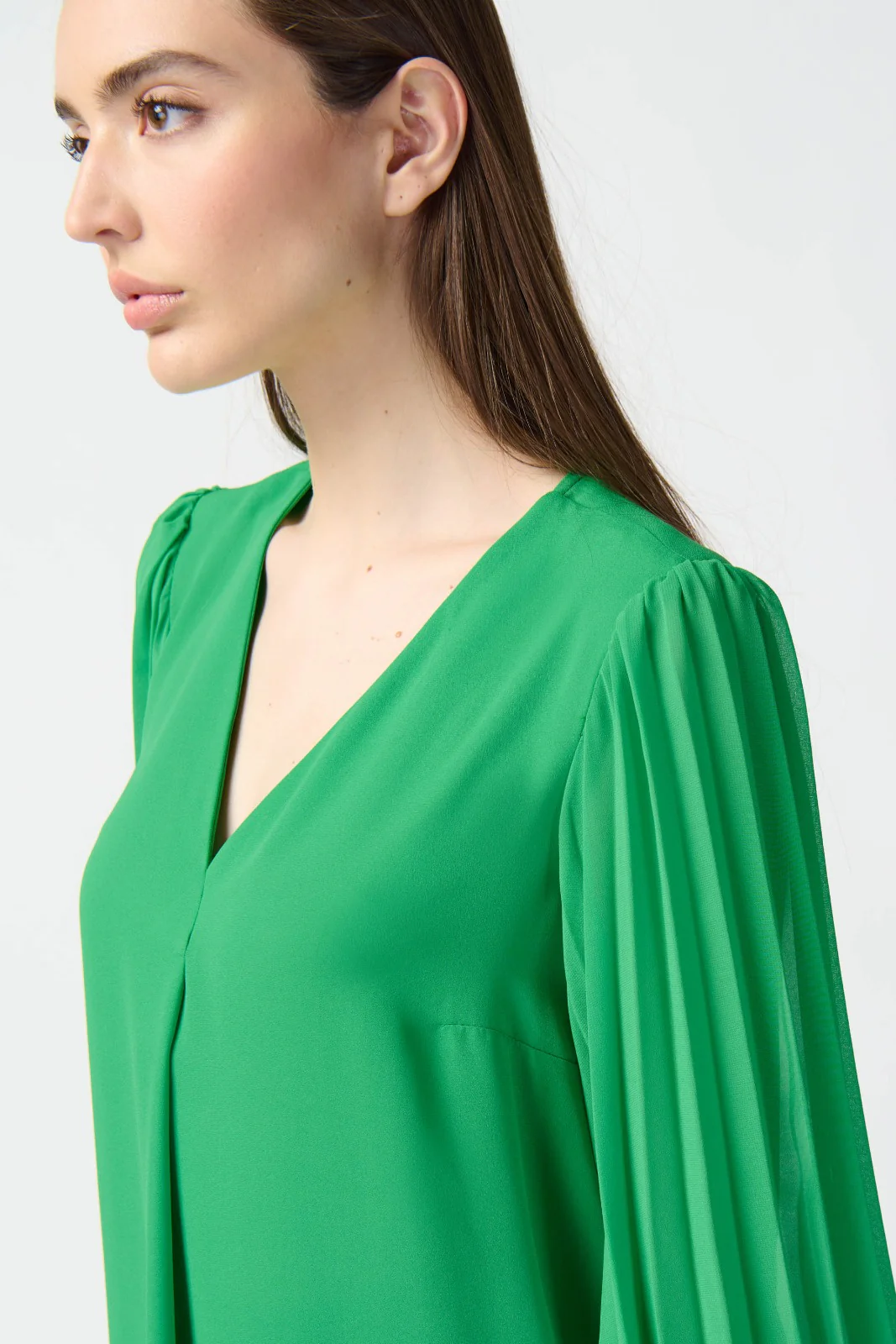 Joseph Ribkoff Top with Pleated Chiffon Sleeves Style 241173 - Image 6