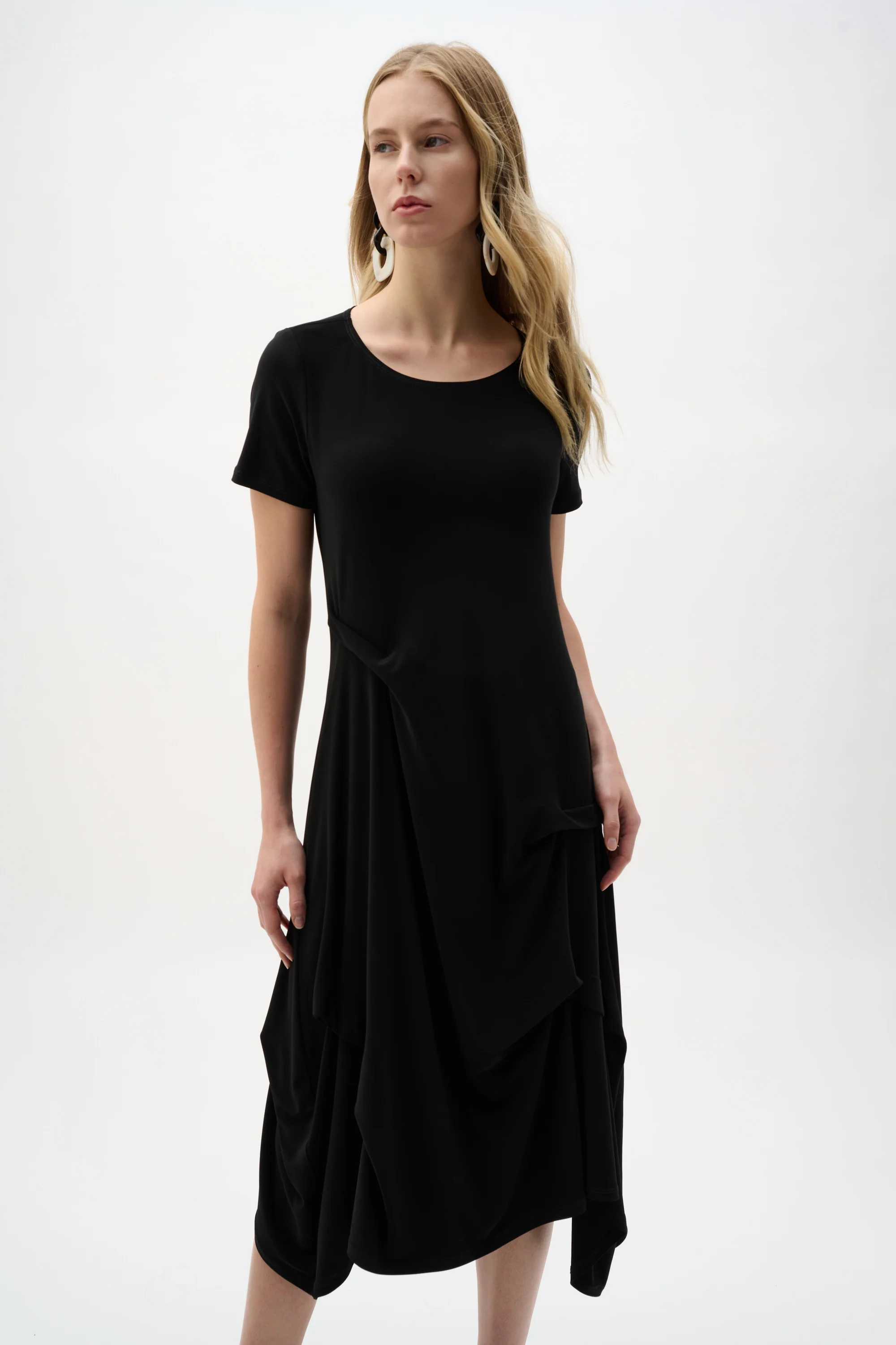 Joseph Ribkoff  Trapeze Dress With Boat Neck Style 262032 - Image 2