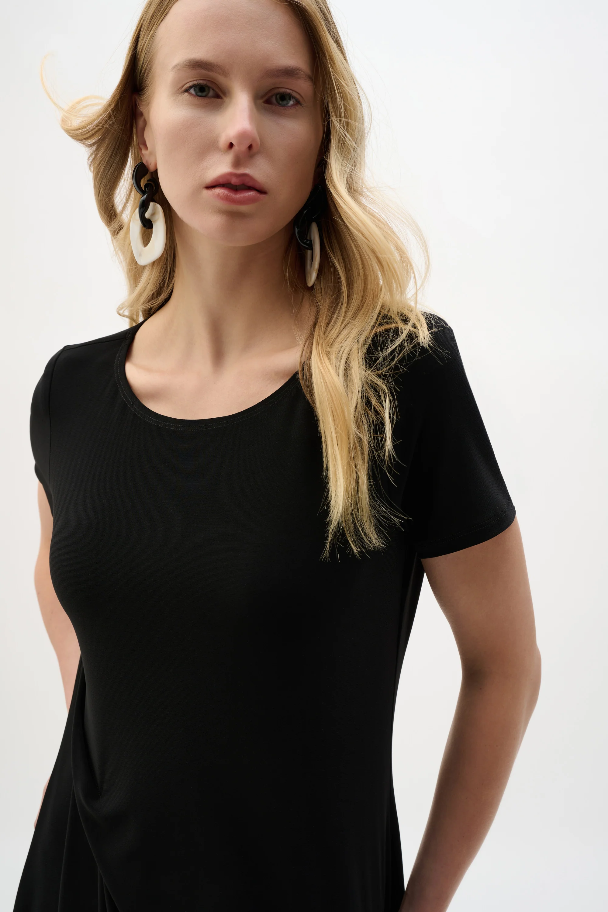 Joseph Ribkoff  Trapeze Dress With Boat Neck Style 262032 - Image 3