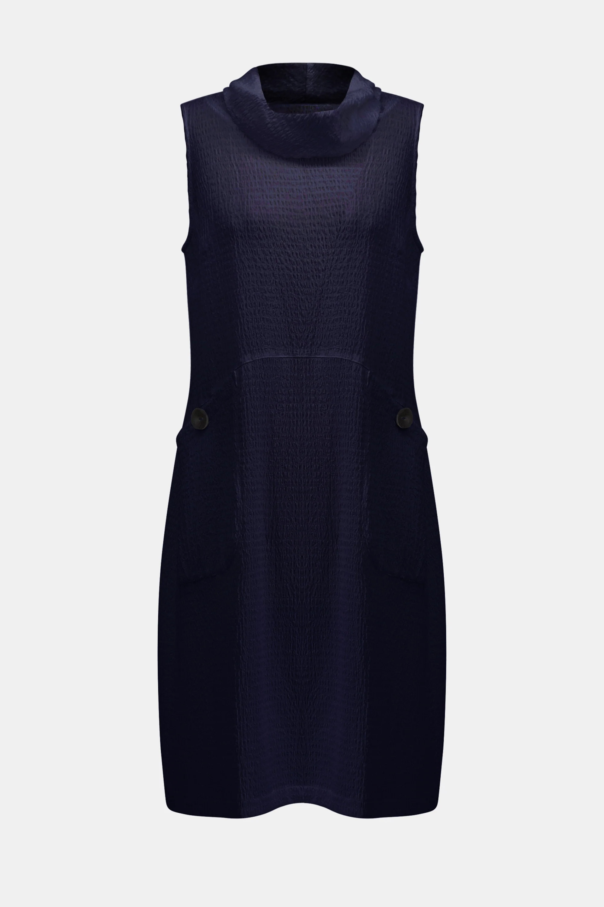 Joseph Ribkoff Trapeze Dress With Funnel Collar Style 262114 - Image 4