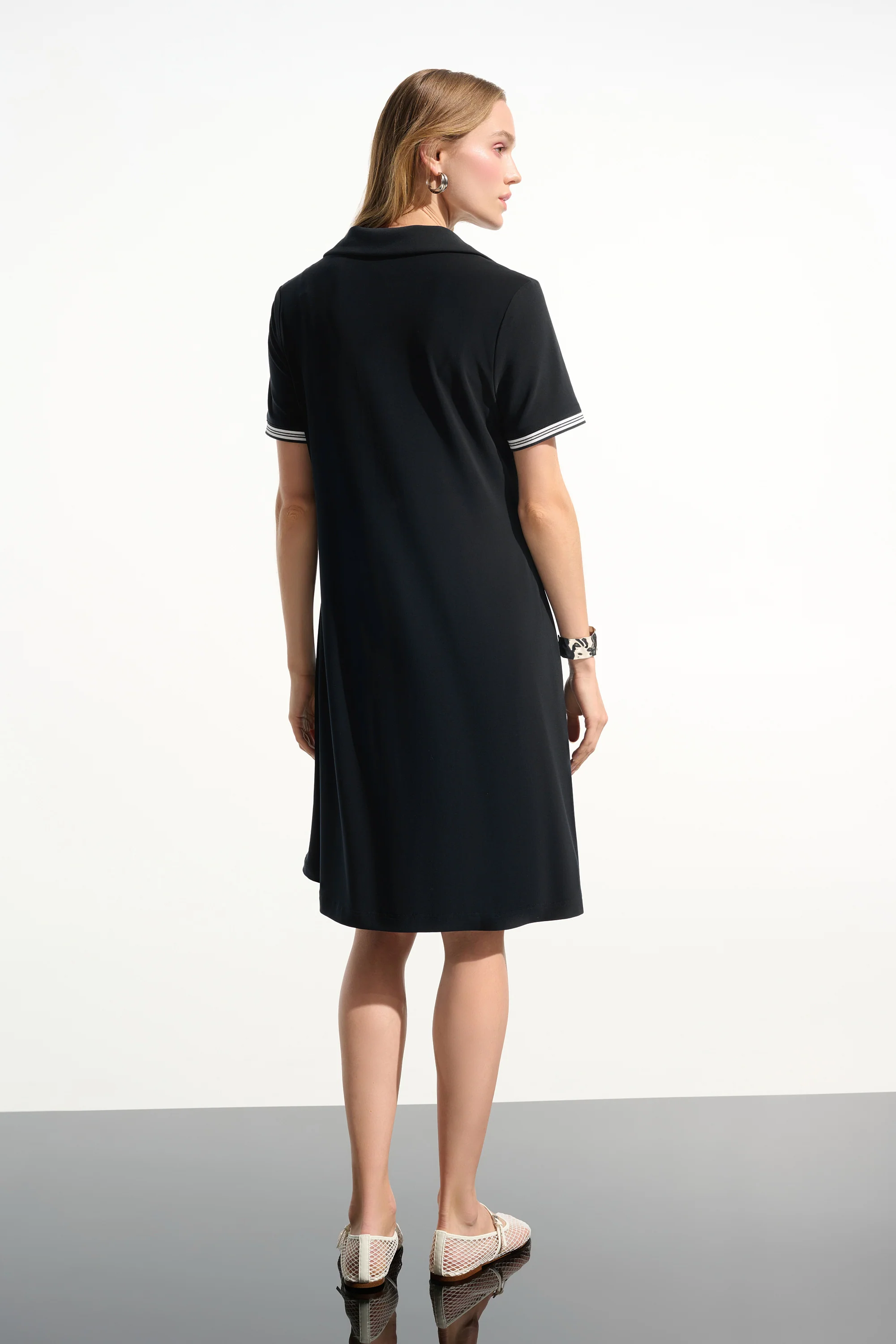 Joseph Ribkoff Trapeze Dress With Polo Collar Style 261614 - Image 9