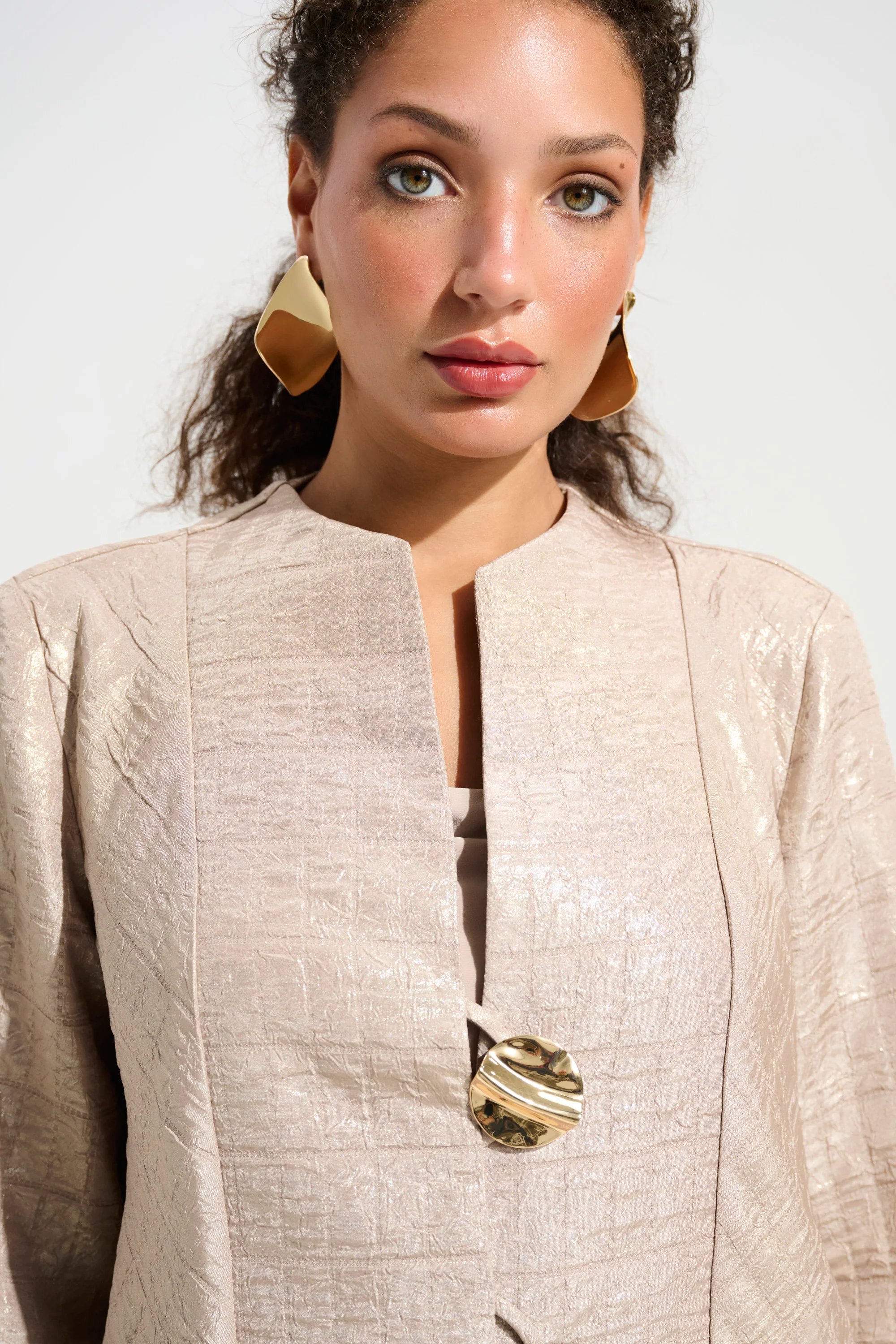 Joseph Ribkoff Trapeze Jacket With Statement Button Style 261731 - Image 4