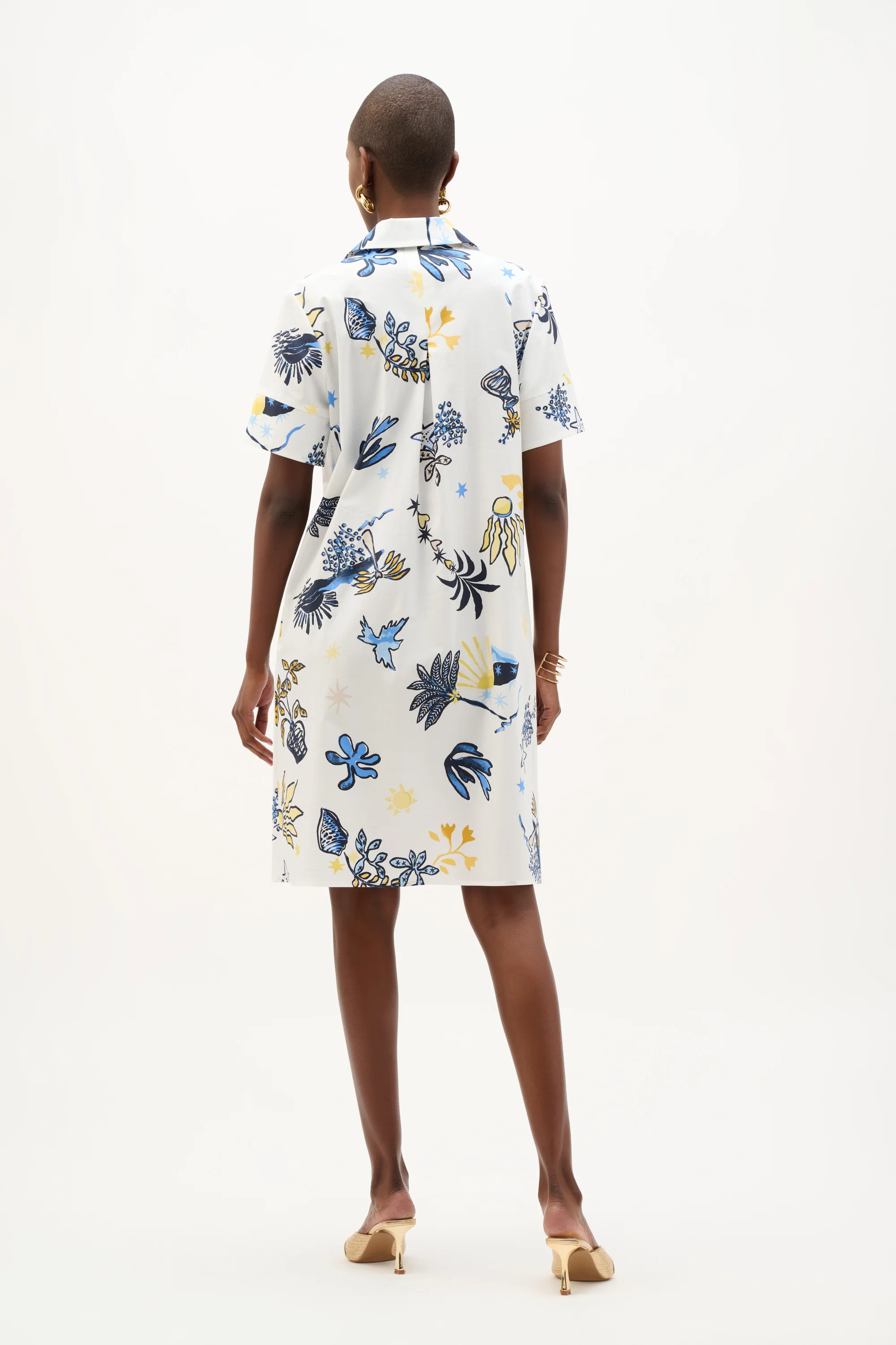 Joseph Ribkoff Tropical Print A-Line Dress Style 262139 - Image 4