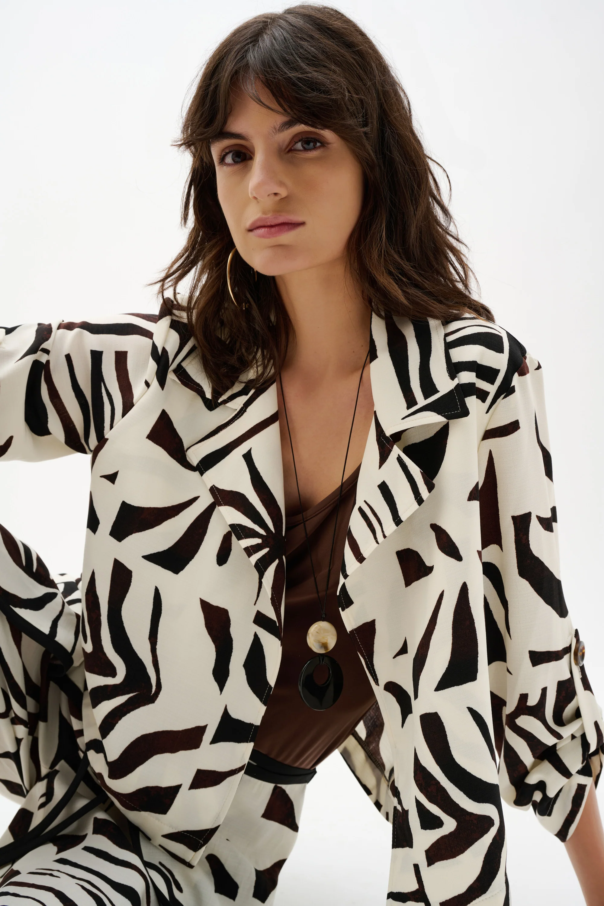 Joseph Ribkoff Tropical Print Boxy Blazer Style 262193 - Image 5