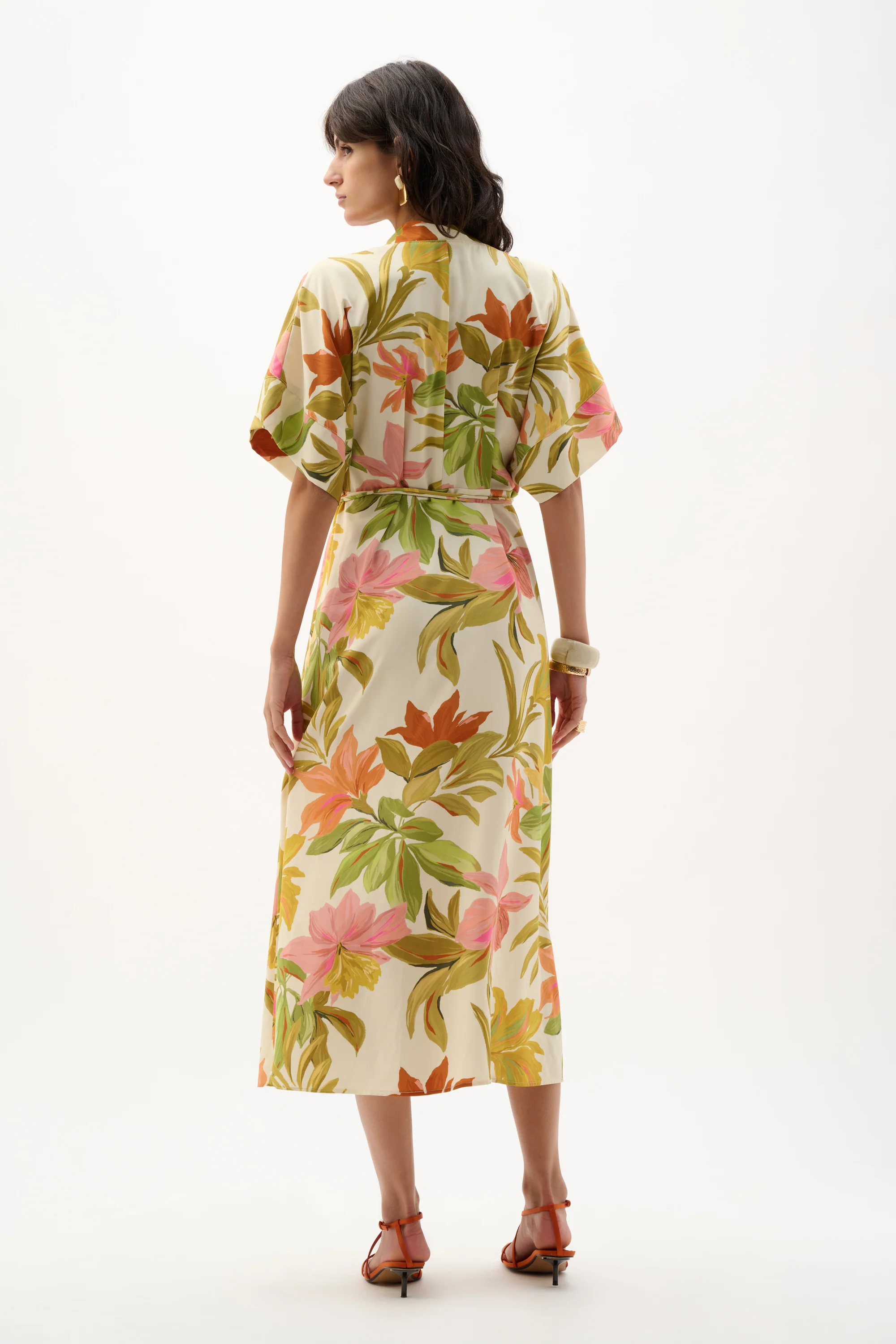 Joseph Ribkoff Tropical Print Fit And Flare Dress Style 262177 - Image 4