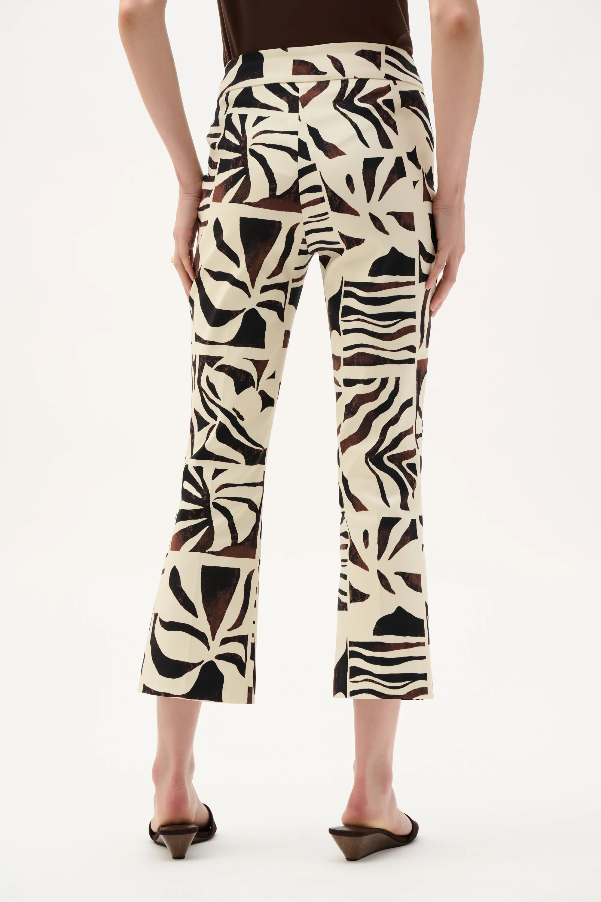Joseph Ribkoff Tropical Print Flared Pull-On Pants Style 262133 - Image 3