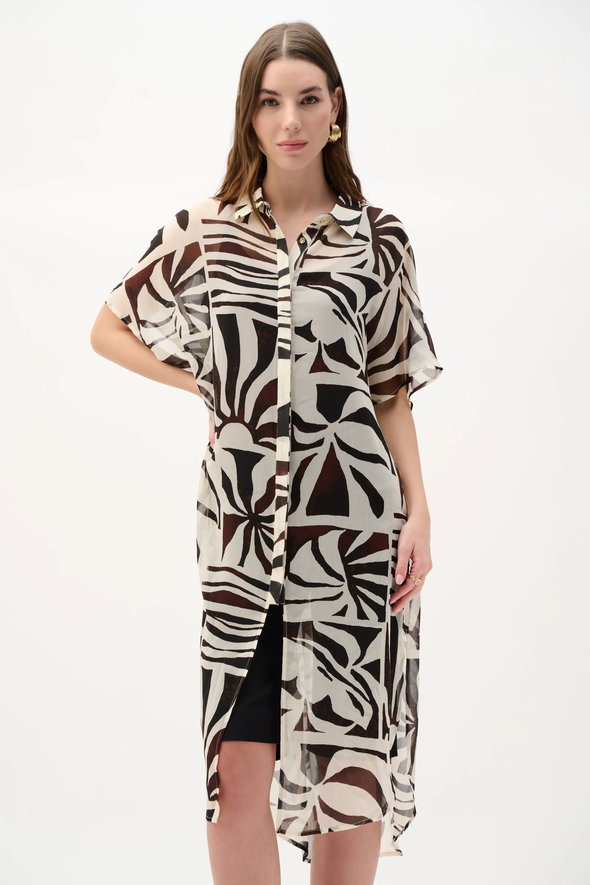 Joseph Ribkoff Tropical Print Straight Blouse Style 262949 - Image 8