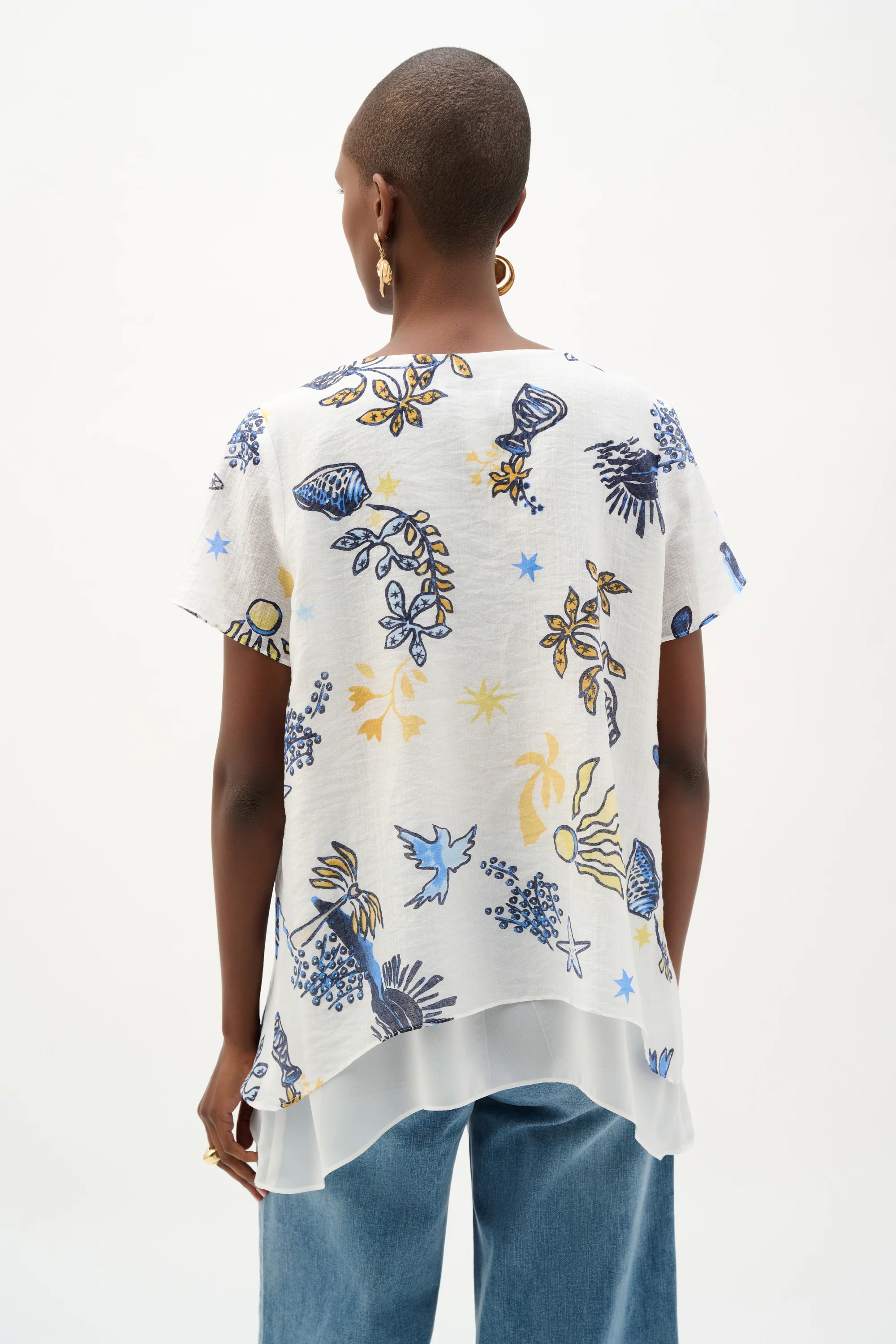 Joseph Ribkoff Tropical Print Trapeze Tunic Style 262204 - Image 3