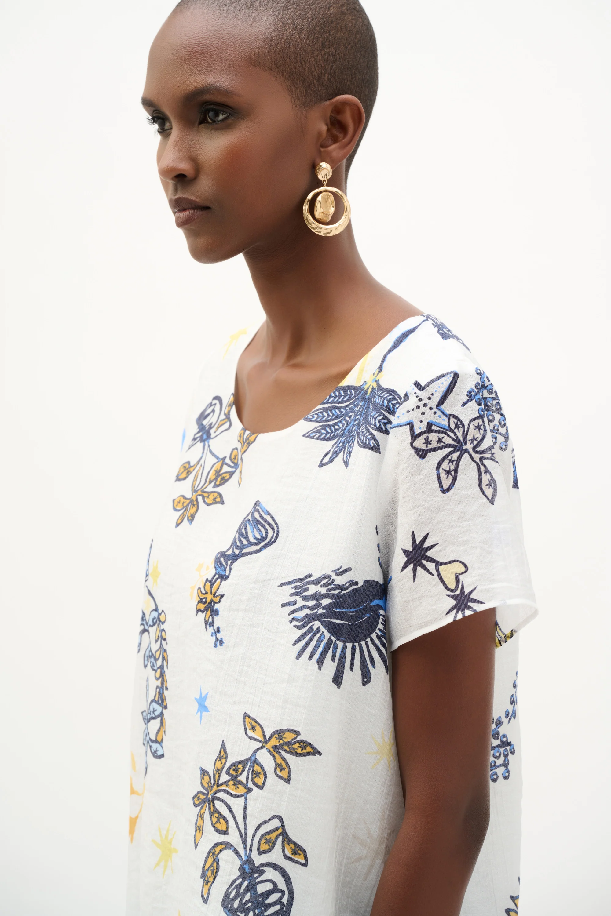 Joseph Ribkoff Tropical Print Trapeze Tunic Style 262204 - Image 4
