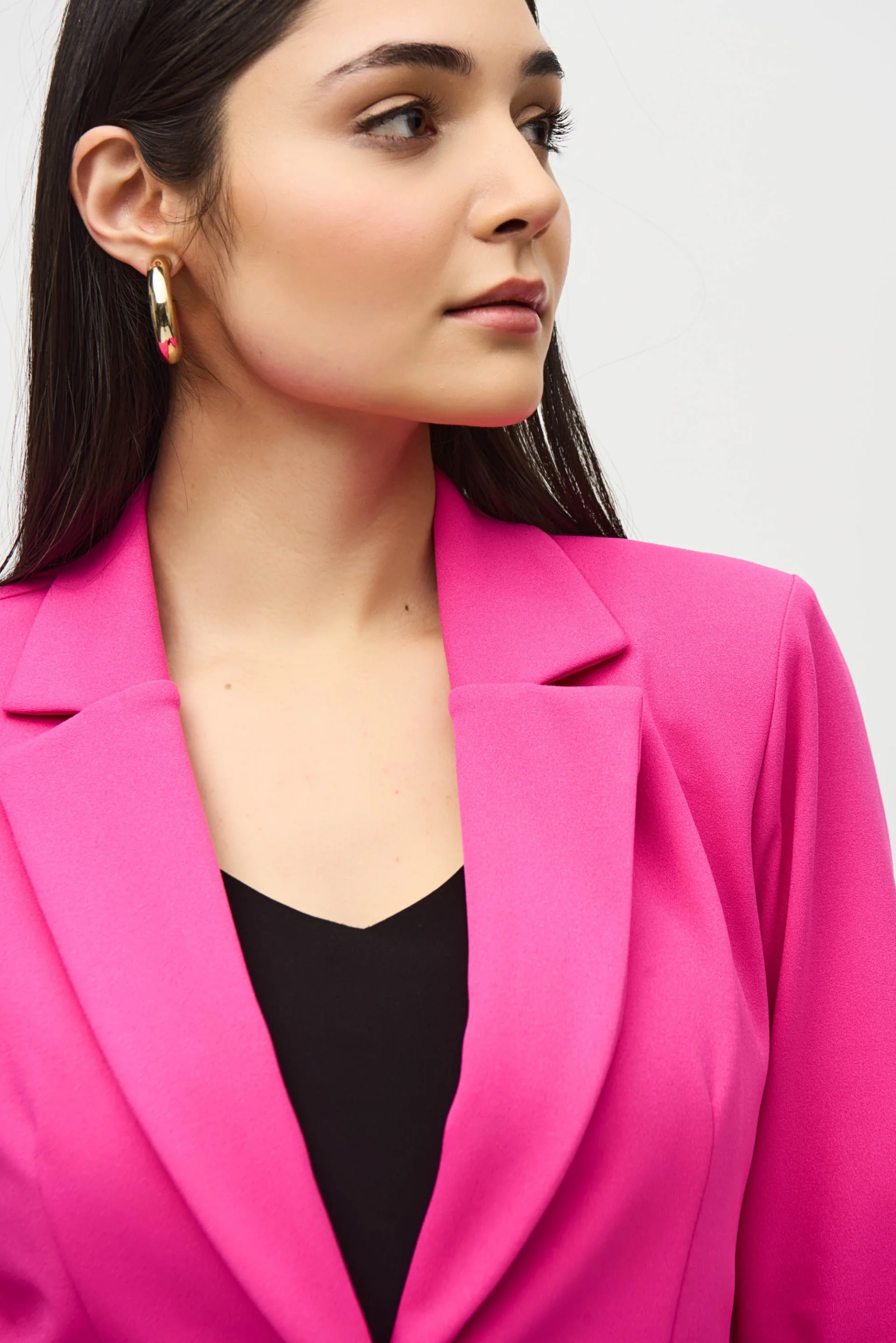 Joseph Ribkoff Ultra Pink Fitted Blazer Style 242201 - Image 3