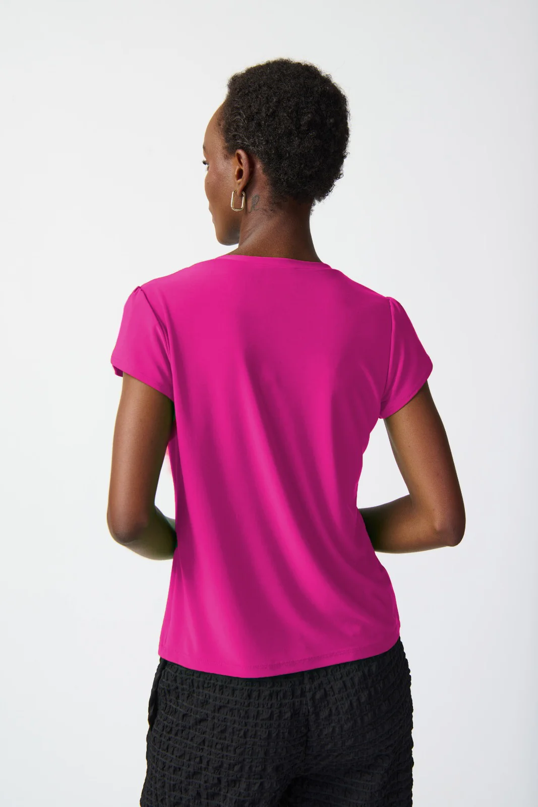 Joseph Ribkoff Ultra Pink Short Sleeve Top Style 241179 - Image 2