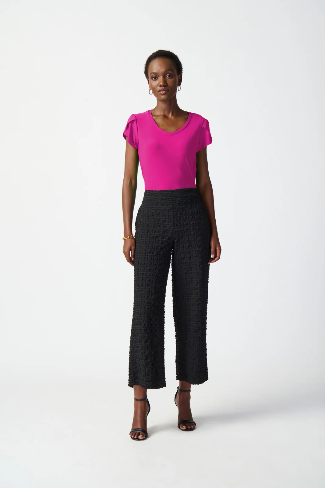 Joseph Ribkoff Ultra Pink Short Sleeve Top Style 241179 - Image 4