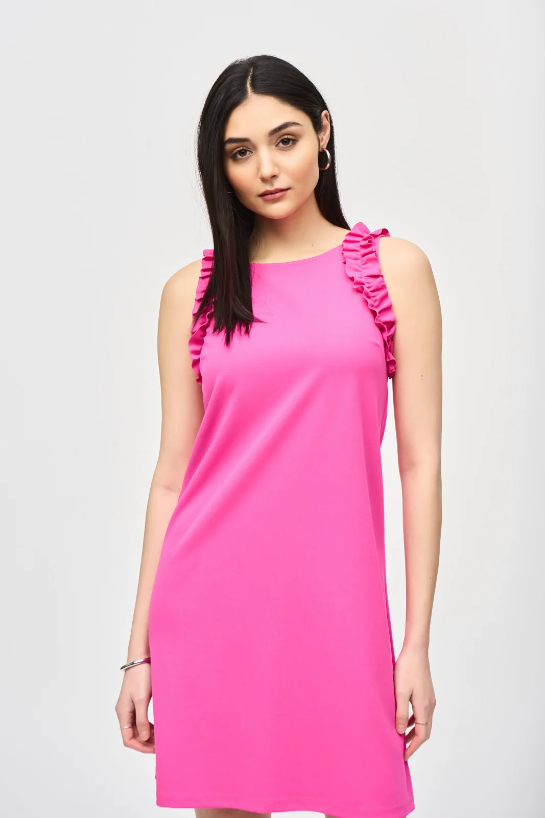 Joseph Ribkoff Ultra Pink Sleeveless Straight Dress Style 242115 - Image 2