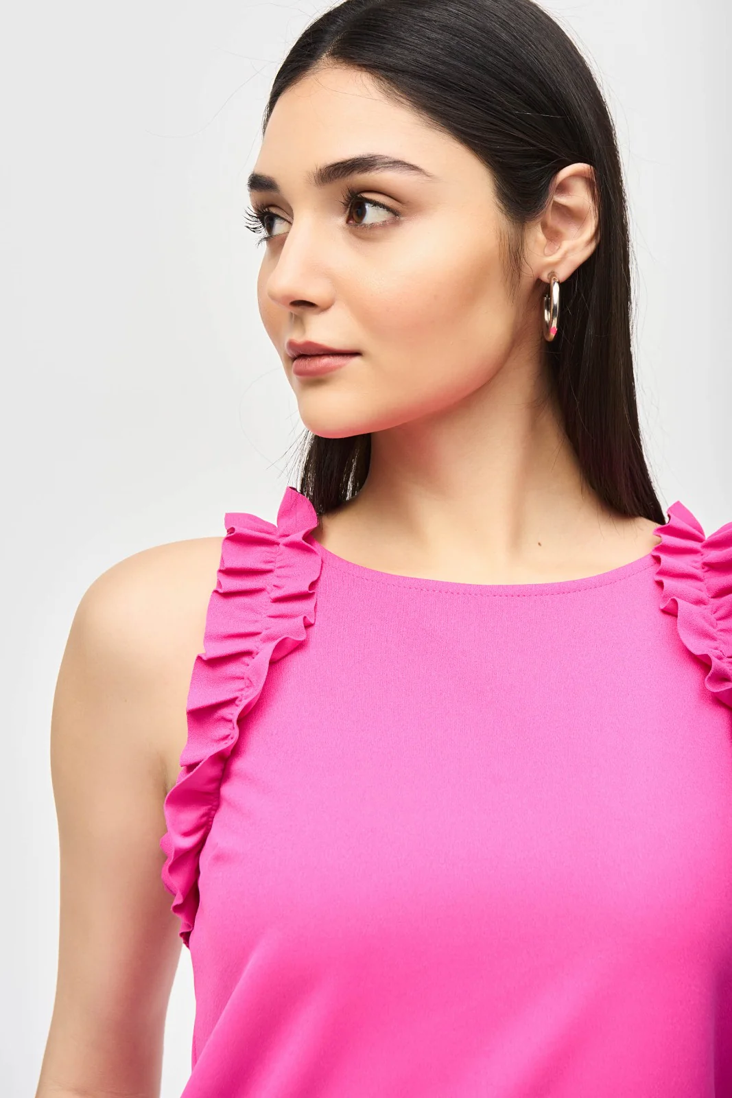 Joseph Ribkoff Ultra Pink Sleeveless Straight Dress Style 242115 - Image 3