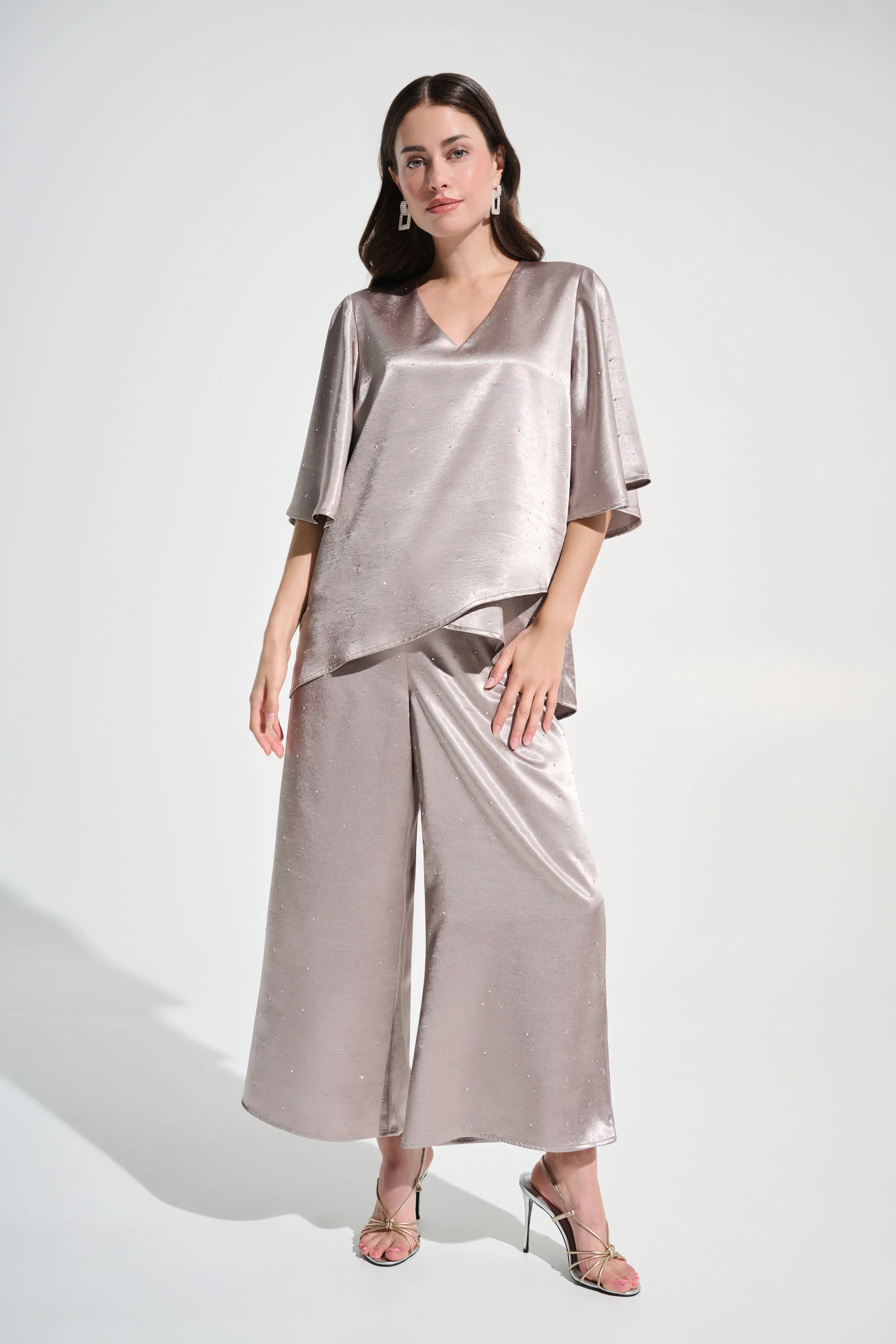 Joseph Ribkoff V-neck Jewel Embellished Blouse Style 262722 - Image 3