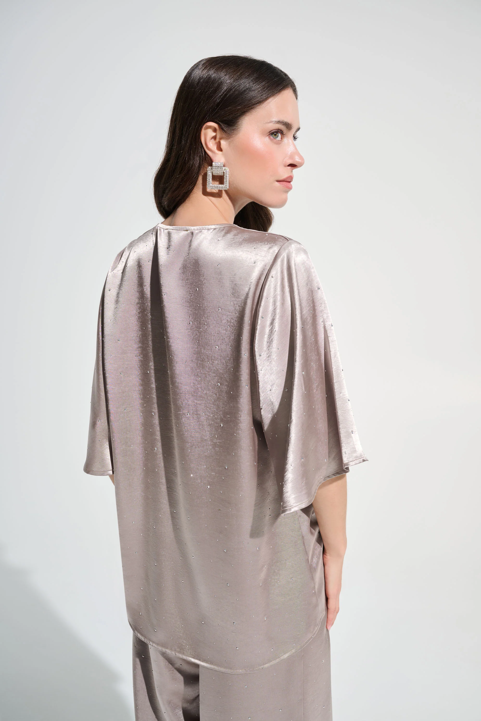Joseph Ribkoff V-neck Jewel Embellished Blouse Style 262722 - Image 4