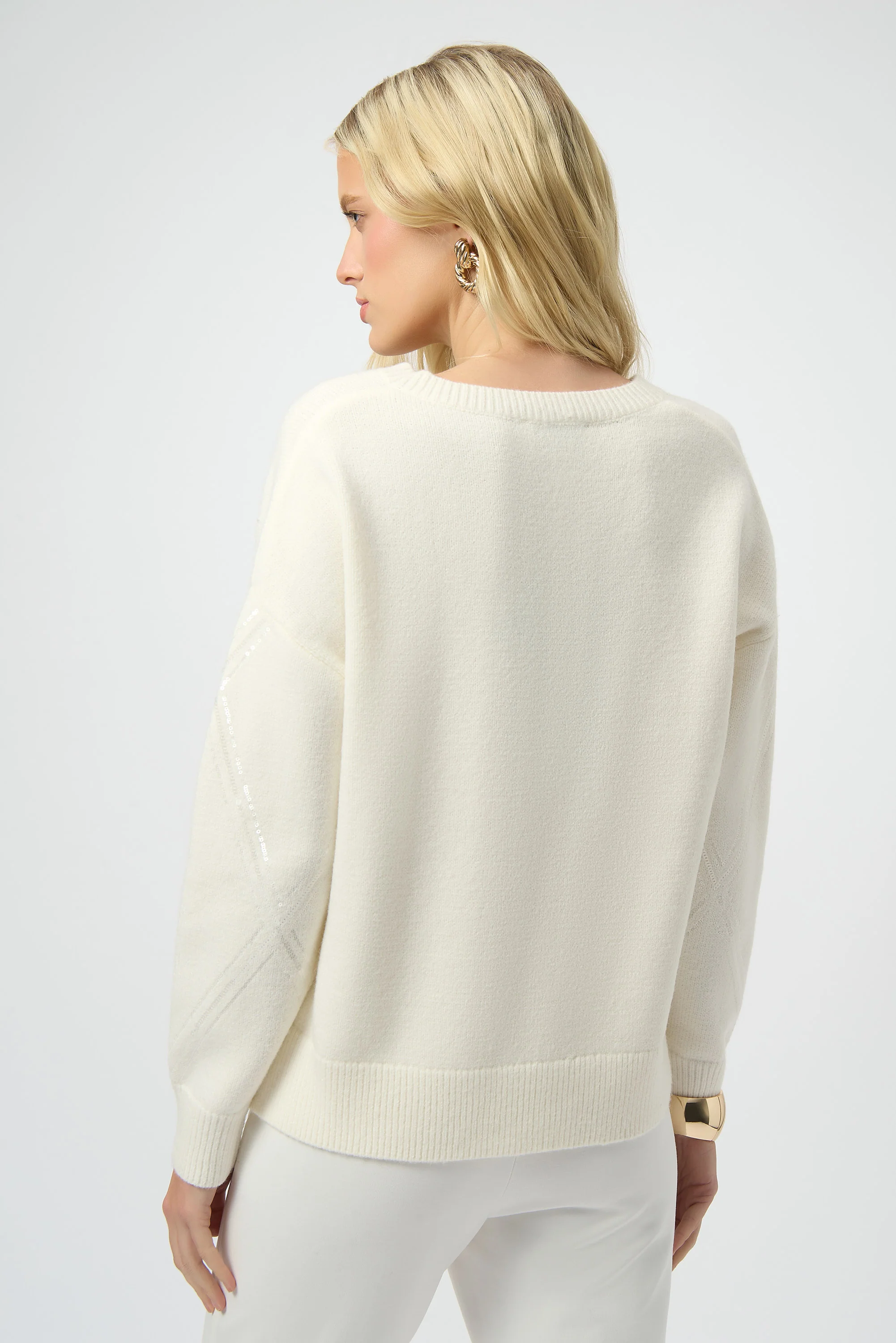 Joseph Ribkoff V-Neck Pullover with Sequins Style 254949 - Image 9
