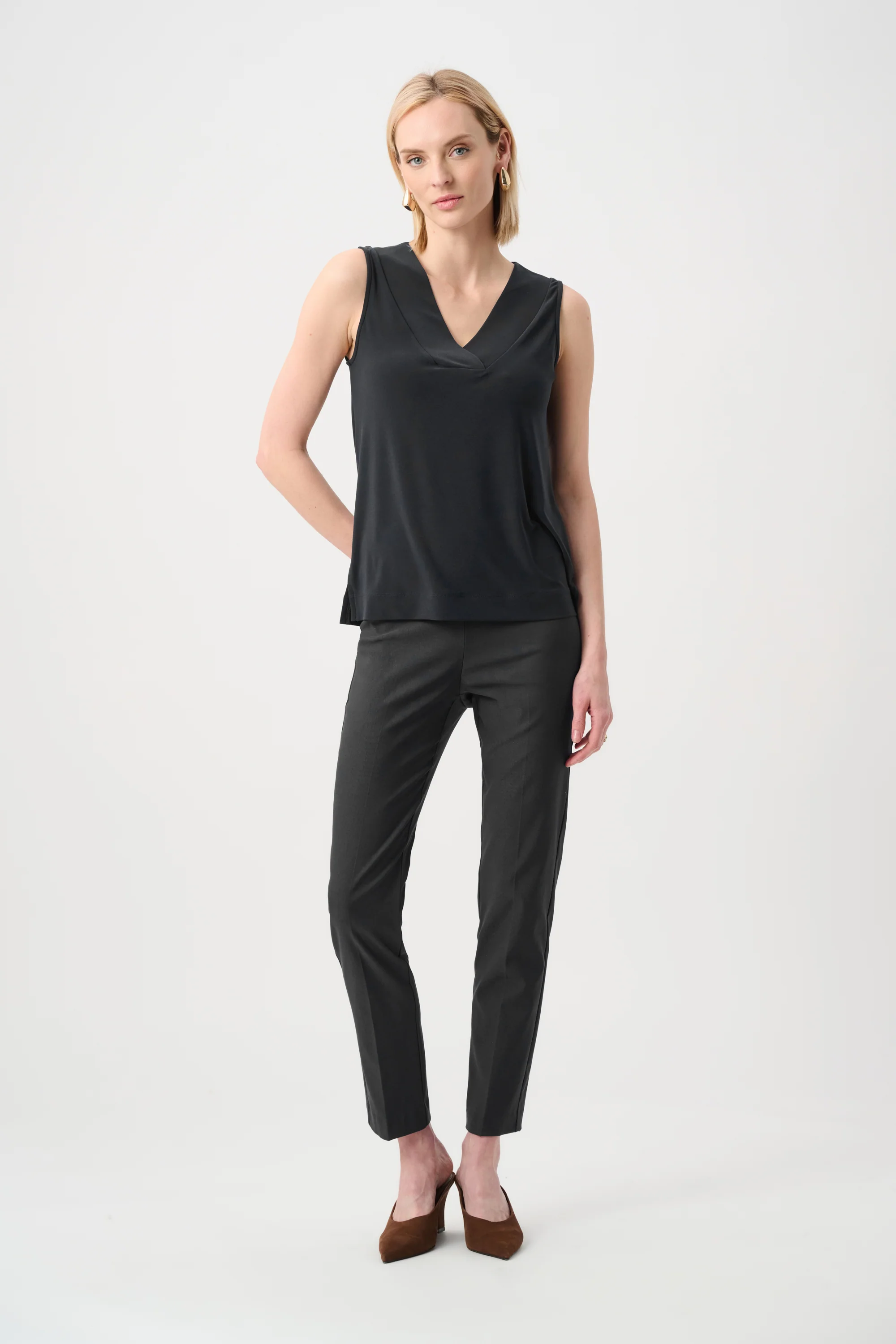 Joseph Ribkoff V-Neck Silky Knit Tank Top Style 241239F26 - Image 6