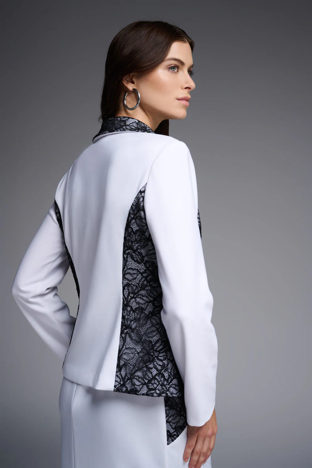 Joseph Ribkoff Vanilla/Black Blazer Style 231743 - Image 3