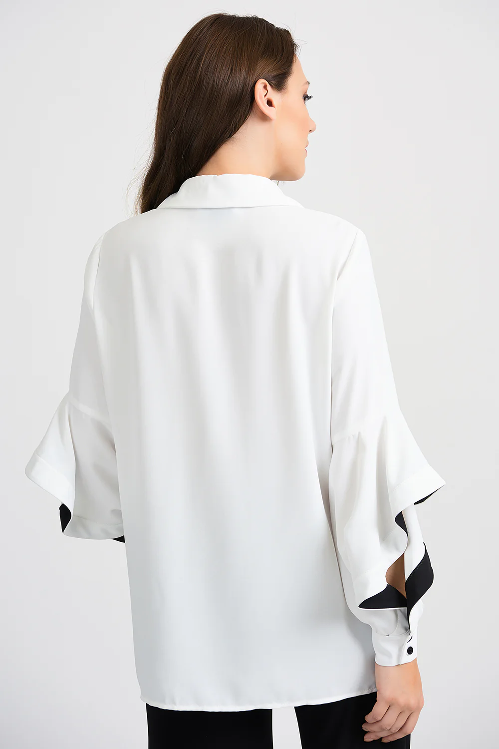 Joseph Ribkoff Vanilla/Black Blouse Style 201148 - Image 4
