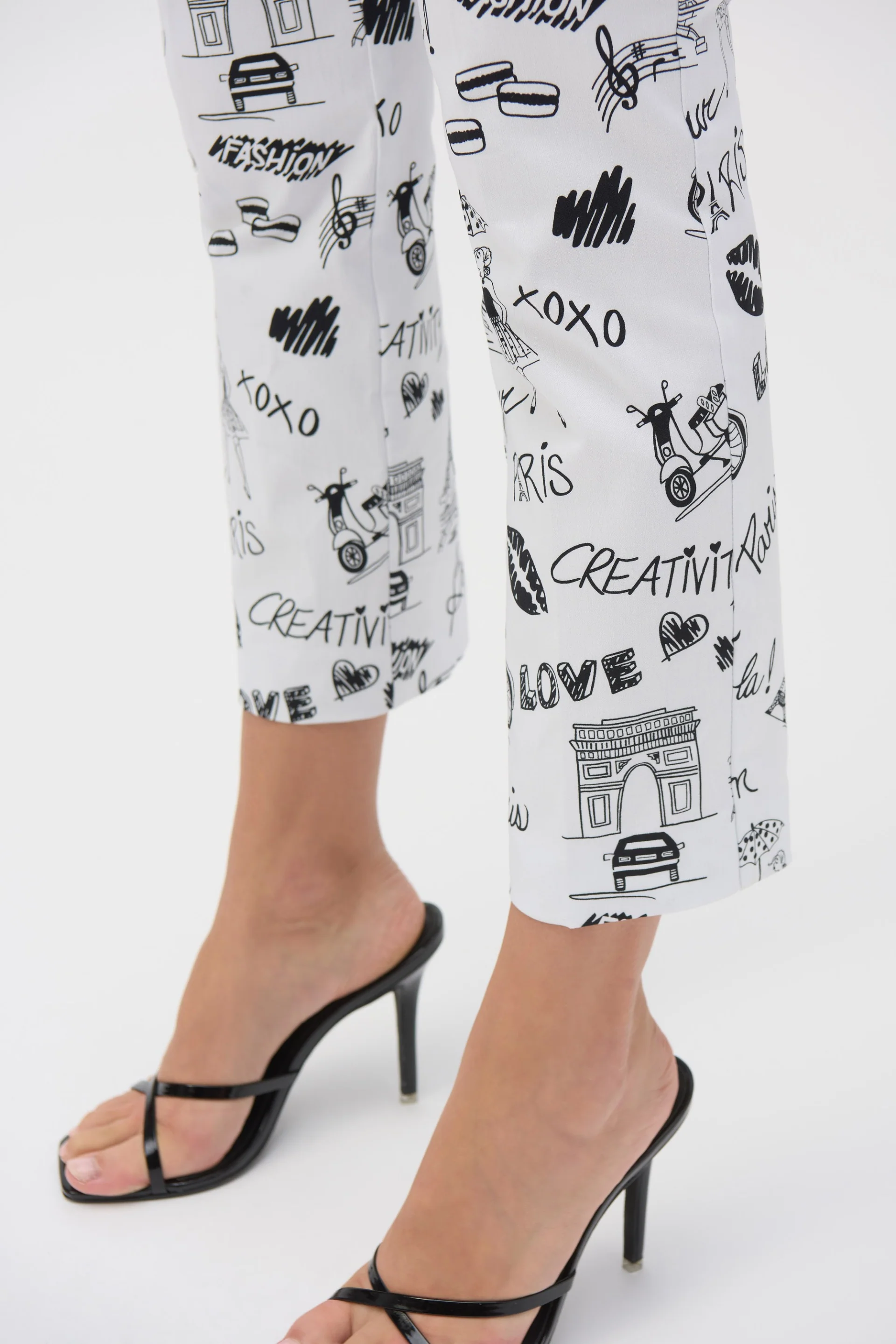 Joseph Ribkoff Vanilla/Black Straight Leg Pants Style 252233 - Image 3