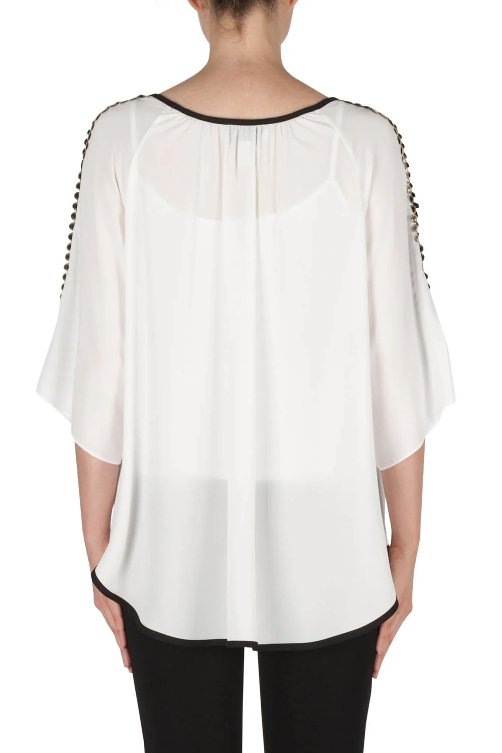 Joseph Ribkoff Vanilla/Black Top Style 181247 - Image 2