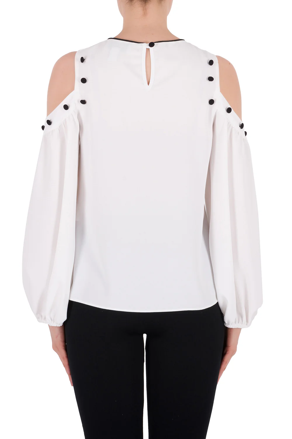 Joseph Ribkoff Vanilla/Black Top Style 191273 - Image 2