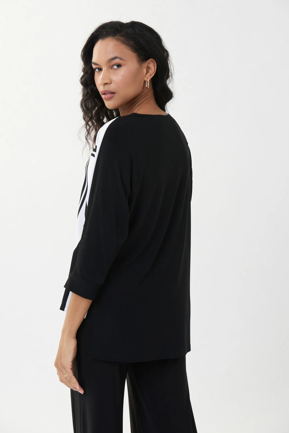 Joseph Ribkoff Vanilla/Black Top Style 223134 - Image 3