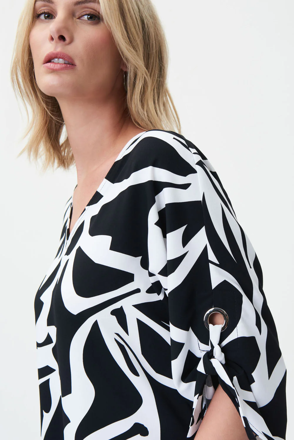 Joseph Ribkoff Vanilla/Black Top Style 232045 - Image 2