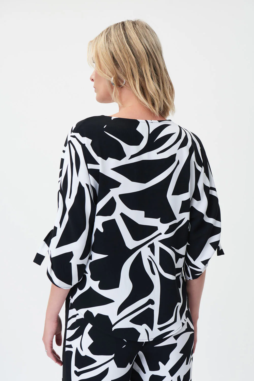 Joseph Ribkoff Vanilla/Black Top Style 232045 - Image 3