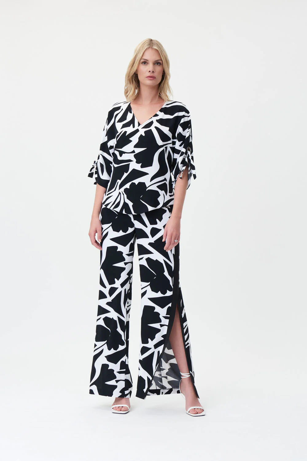 Joseph Ribkoff Vanilla/Black Top Style 232045 - Image 4