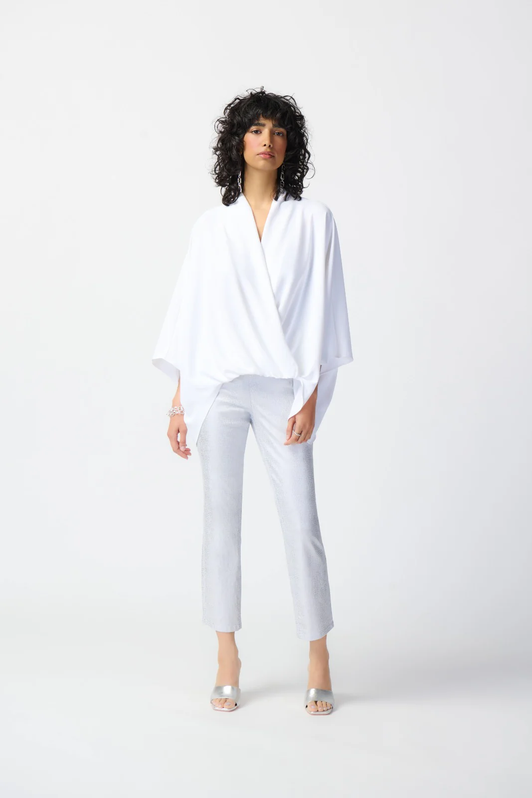 Joseph Ribkoff Vanilla Dolman Sleeve Wrap Top Style 241218 - Image 2