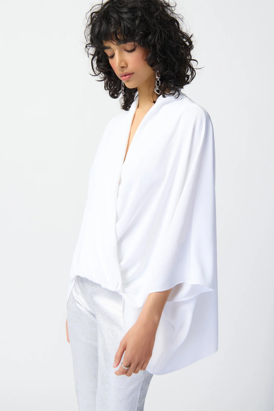 Joseph Ribkoff Vanilla Dolman Sleeve Wrap Top Style 241218 - Image 3