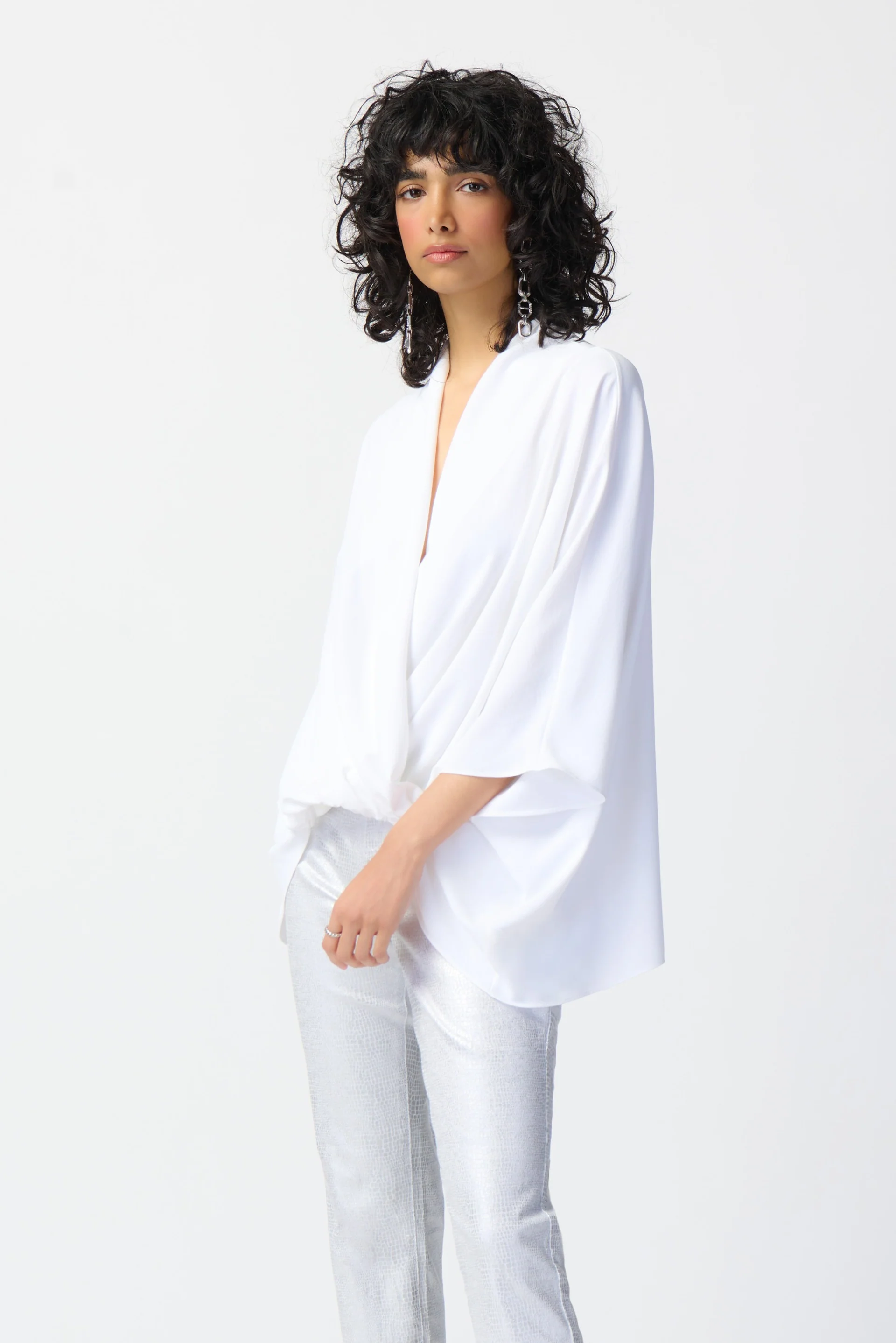 Joseph Ribkoff Vanilla Dolman Sleeve Wrap Top Style 241218 - Image 5