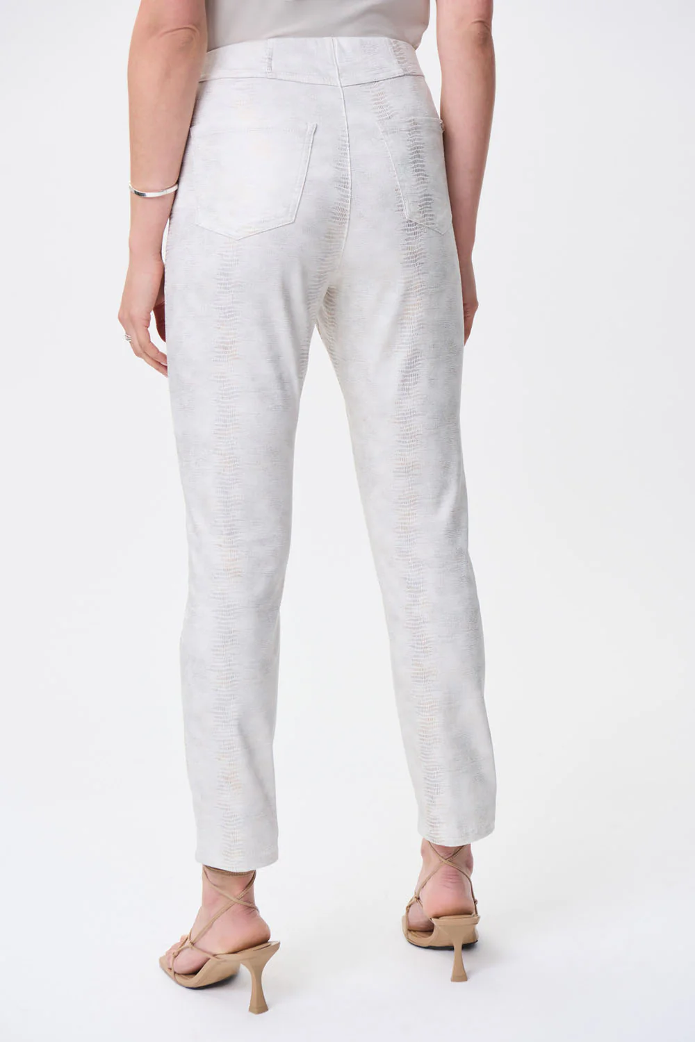 Joseph Ribkoff Vanilla/Gold Denim Pants Style 231957 - Image 2
