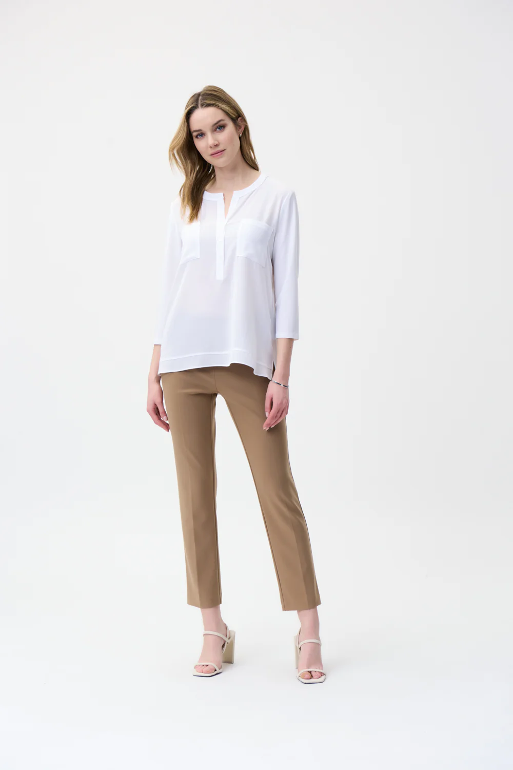 Joseph Ribkoff Vanilla Henley Top Style 221027