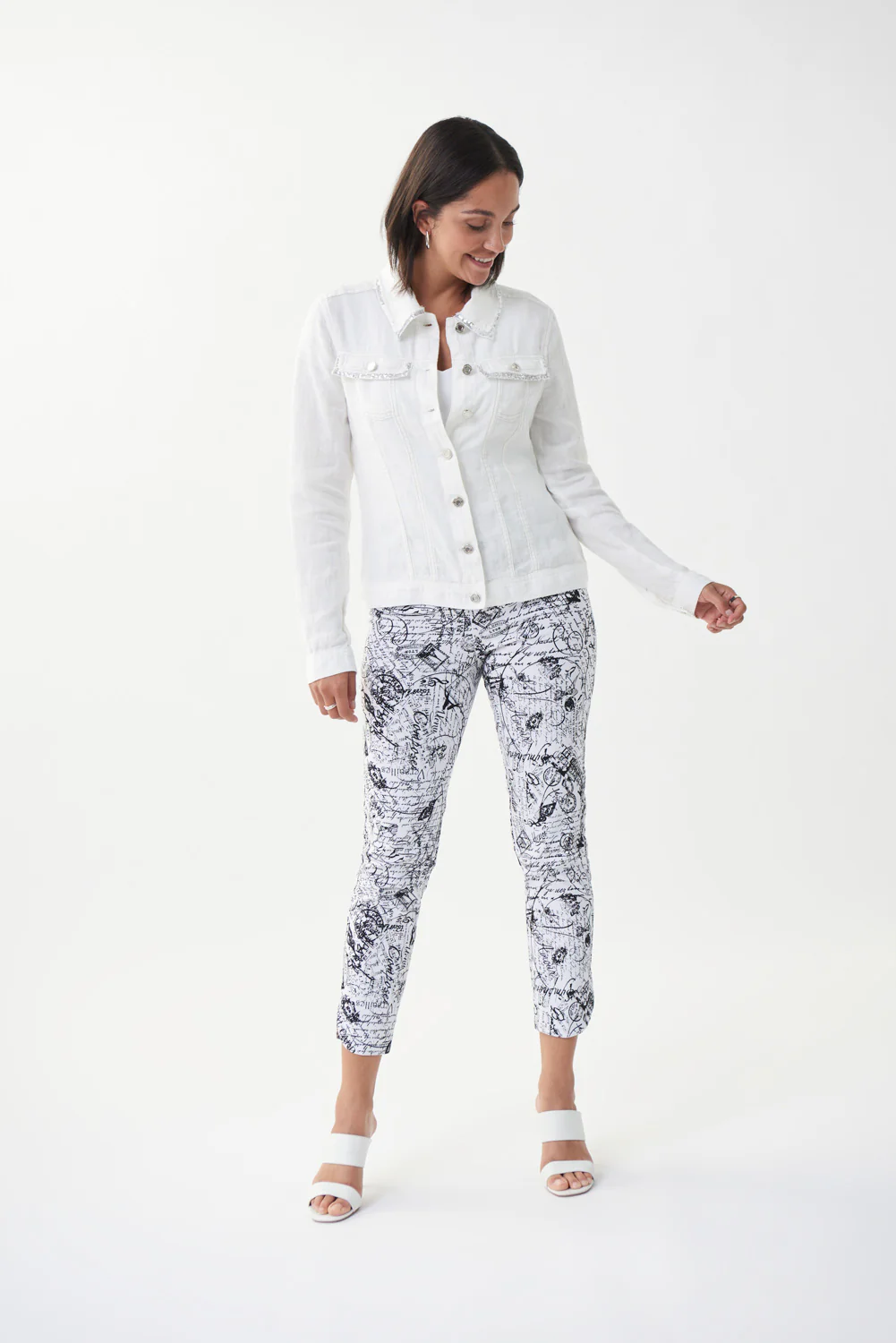 Joseph Ribkoff Vanilla Linen Jacket Style 222925