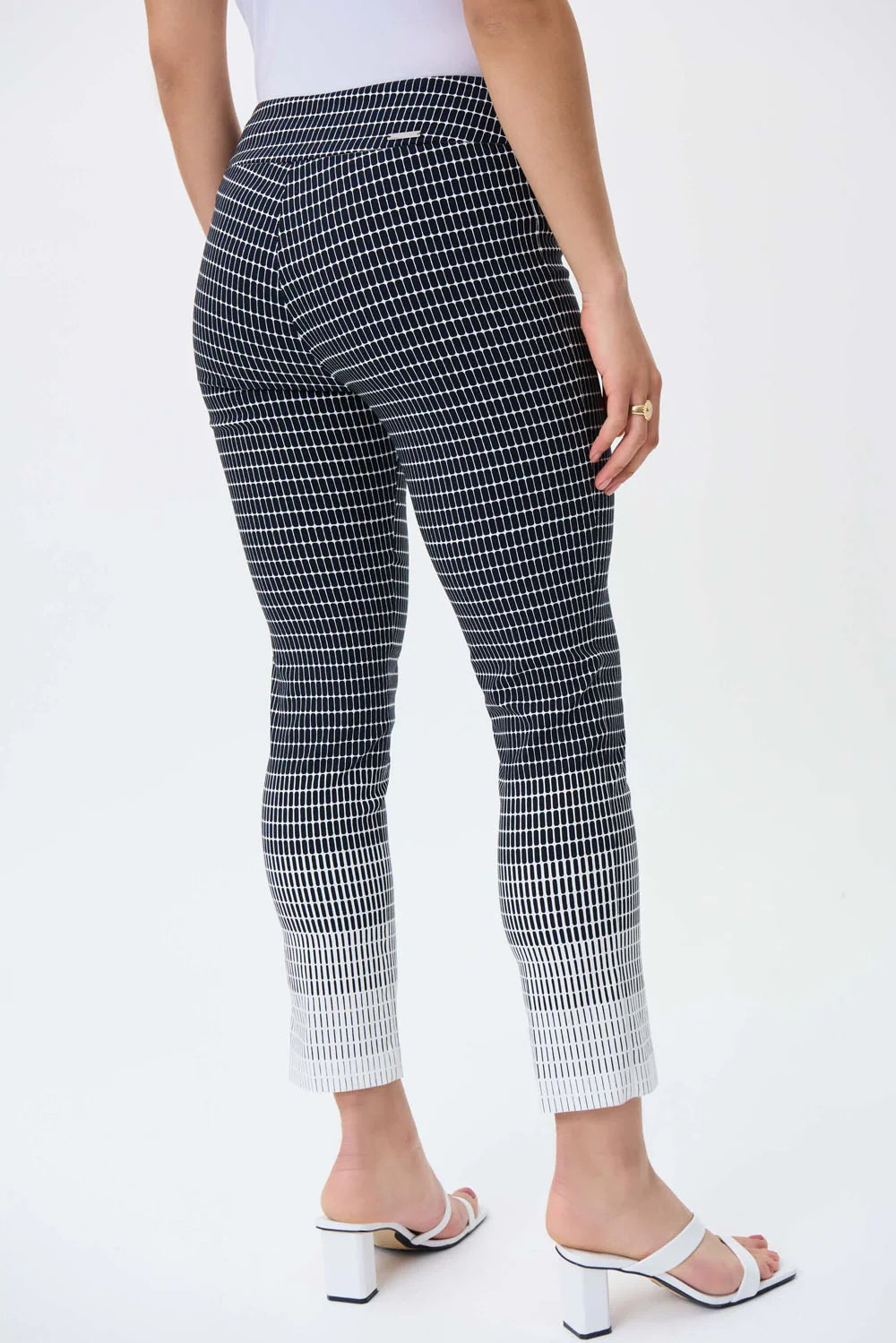 Joseph Ribkoff Vanilla/Midnight Blue Pants Style 231281 - Image 2