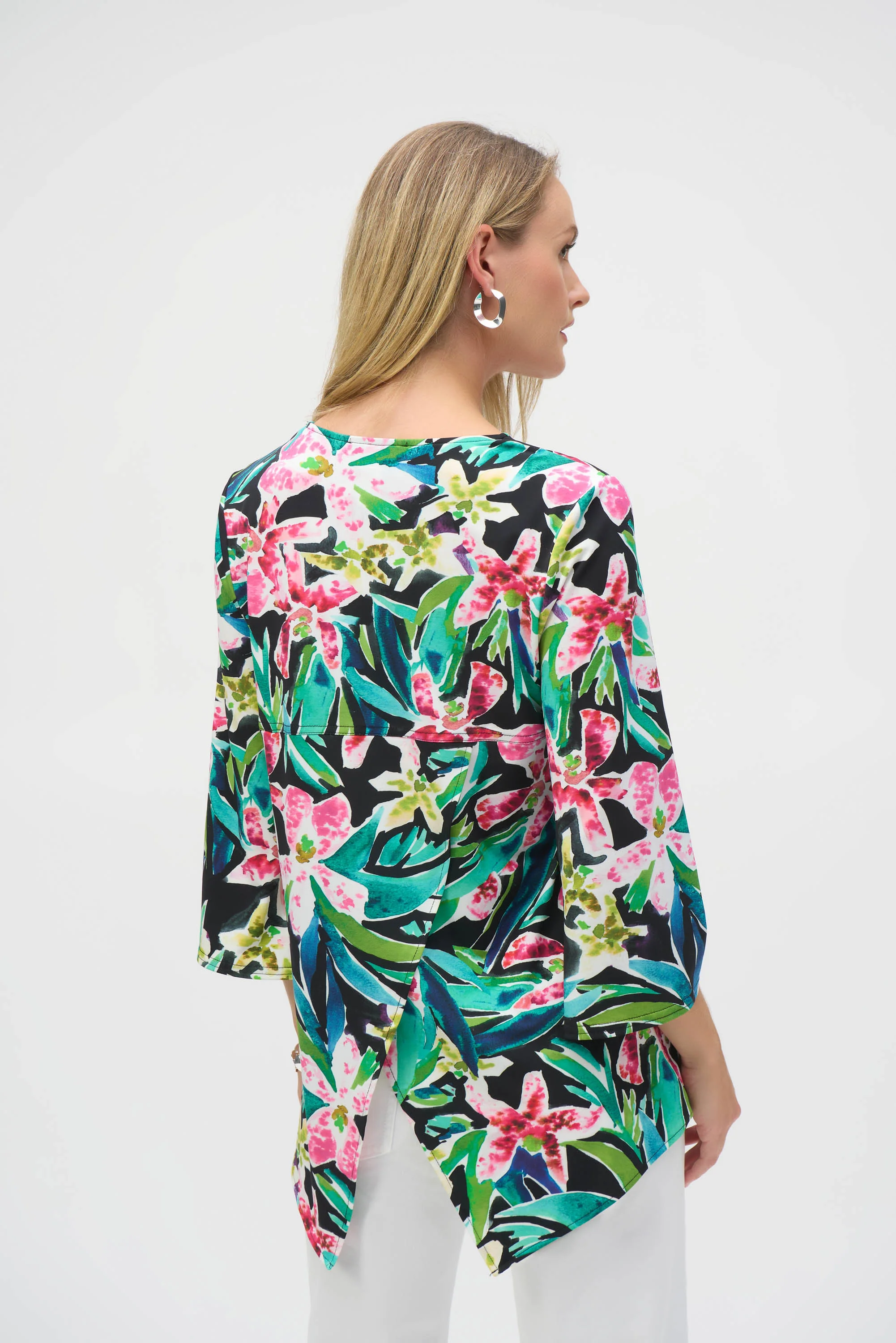 Joseph Ribkoff Tropical Print Fit and Flare Tunic Style 252157 - Image 3
